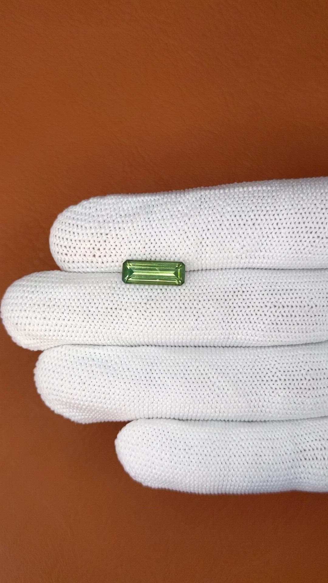 2.84 Ct. Green Tourmaline from Ceylon (Sri Lanka) Size Video