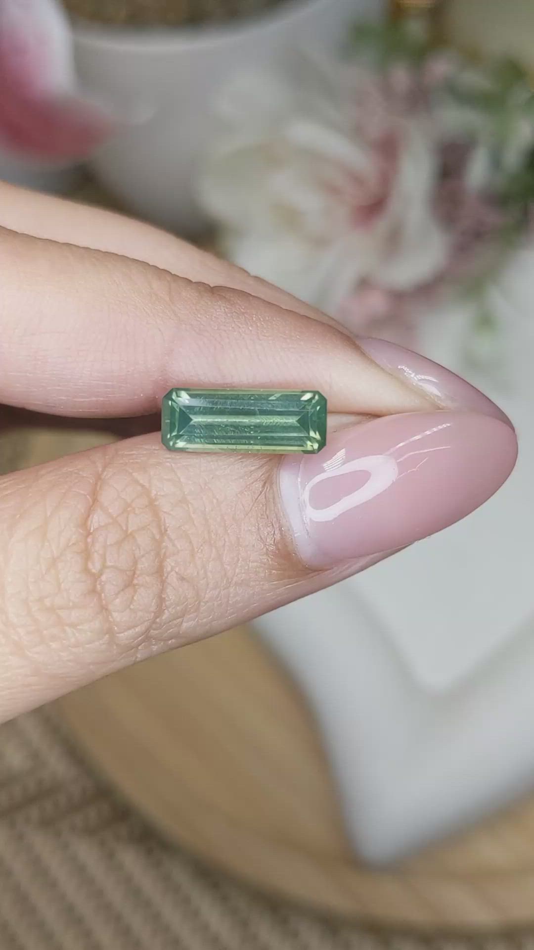 2.84 Ct. Green Tourmaline from Ceylon (Sri Lanka) Size Video