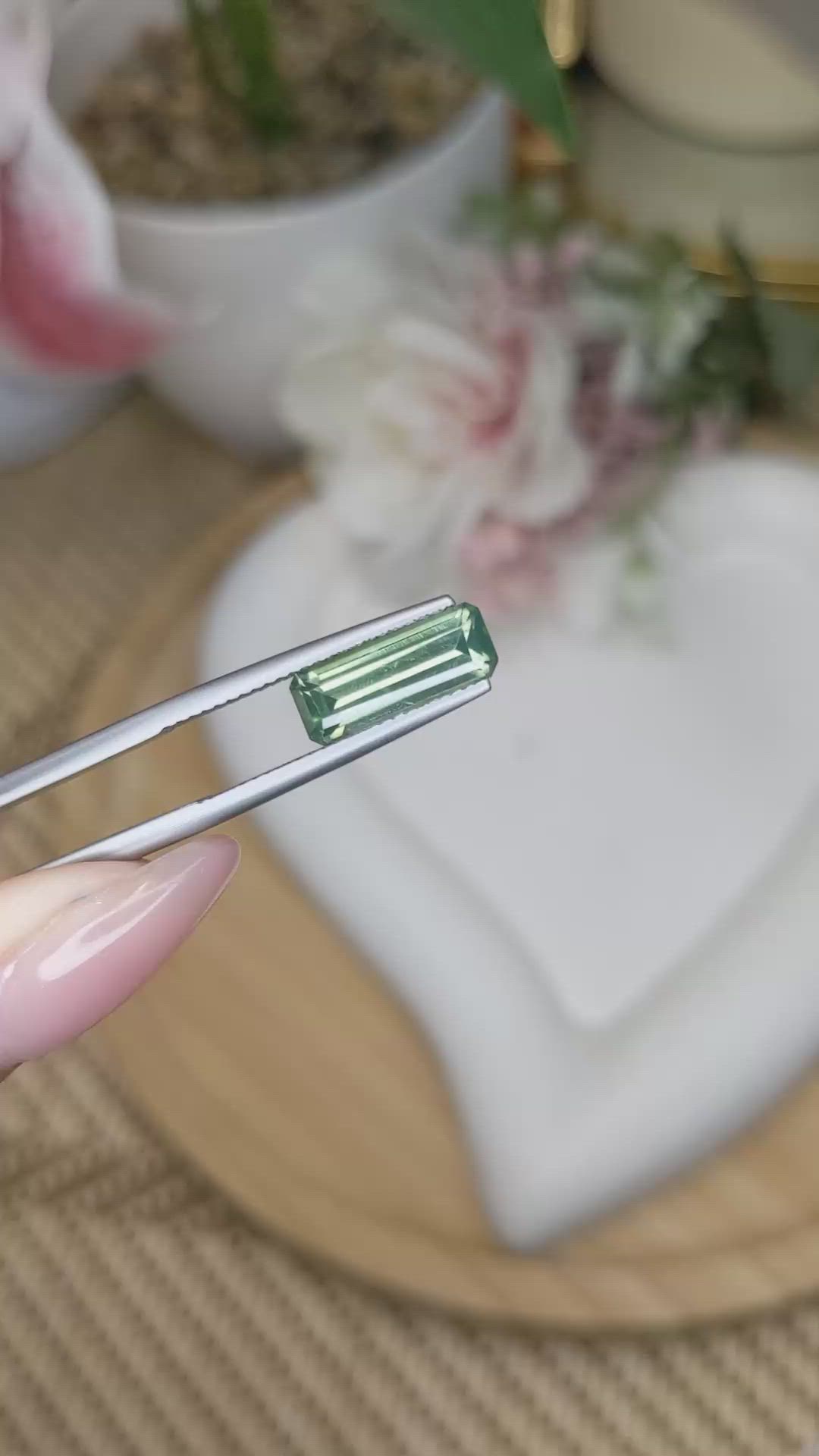 2.84 Ct. Green Tourmaline from Ceylon (Sri Lanka) Size Video