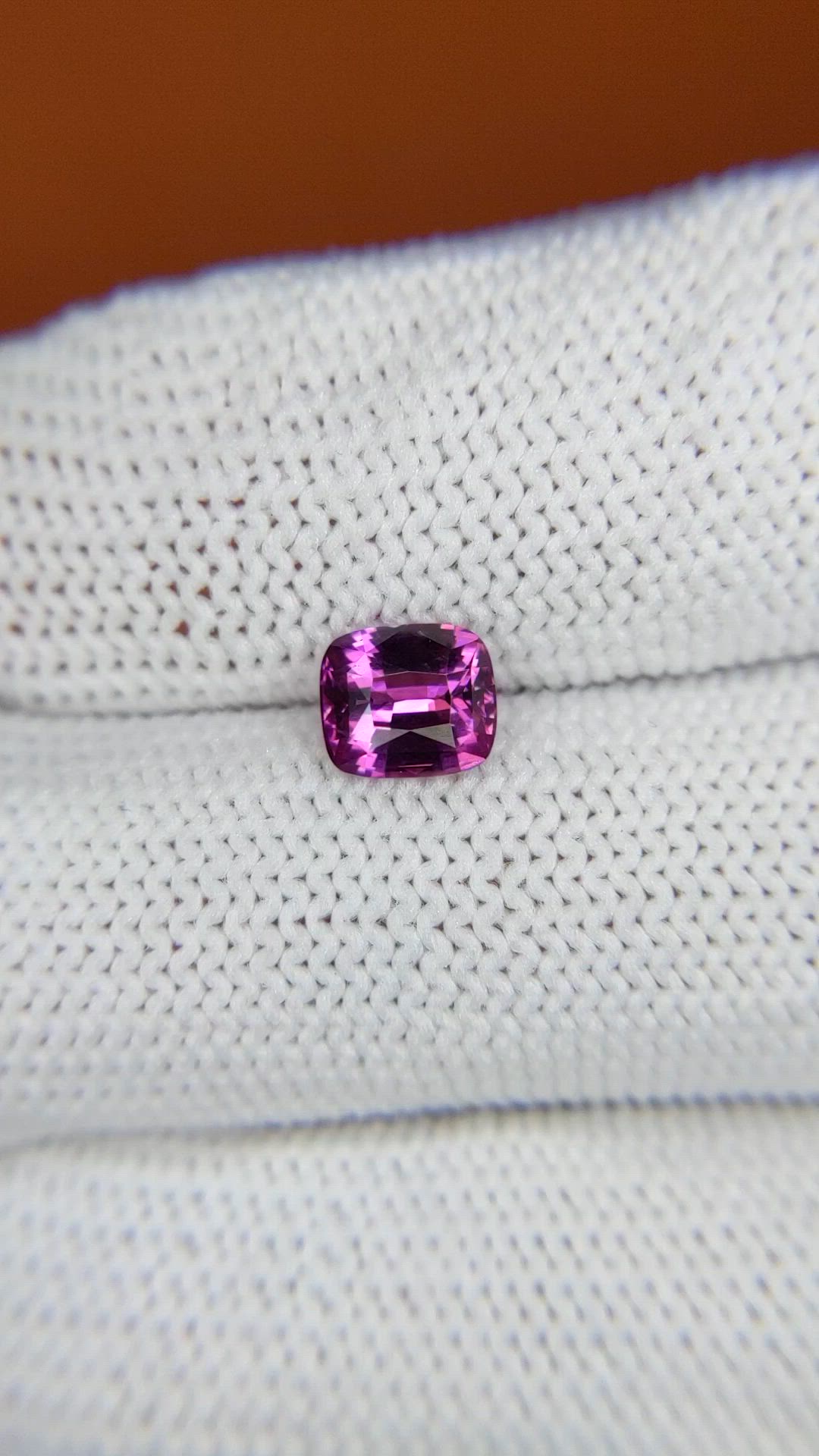 1.11 Ct. Pinkish Purple Rhodolite Garnet from Ceylon (Sri Lanka) Size Video