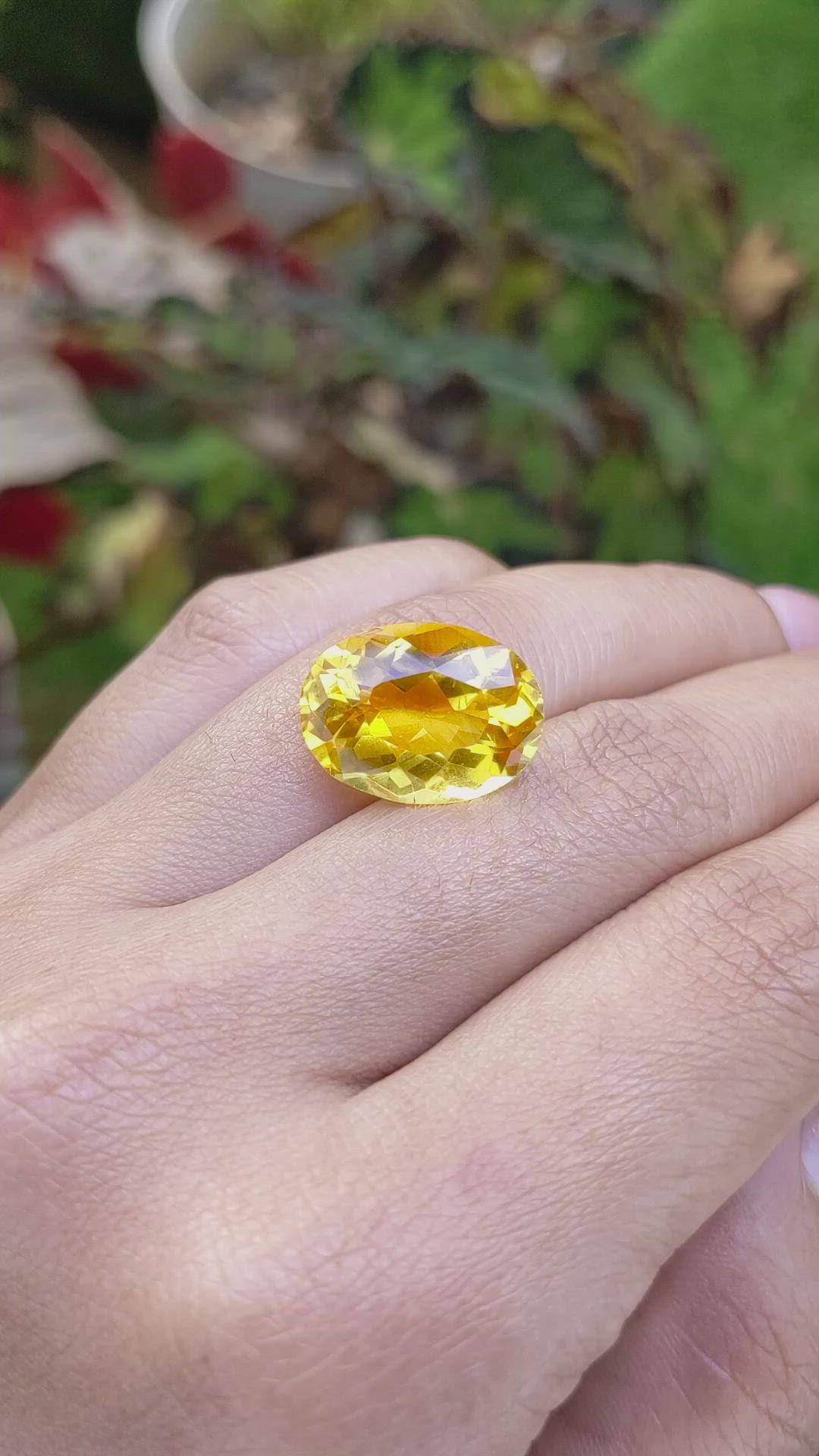 9.40 Ct. Yellow Citrine from Brazil Size Video