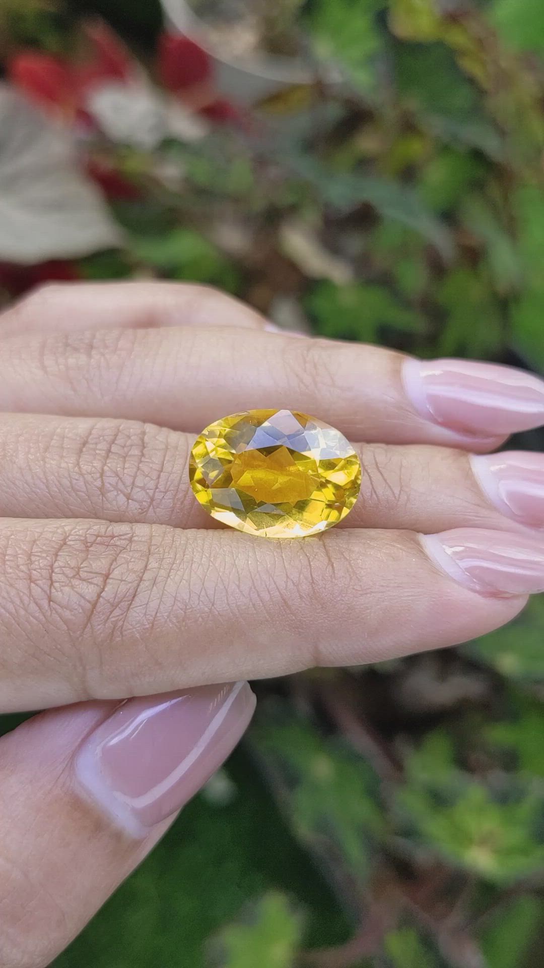 9.40 Ct. Yellow Citrine from Brazil Size Video