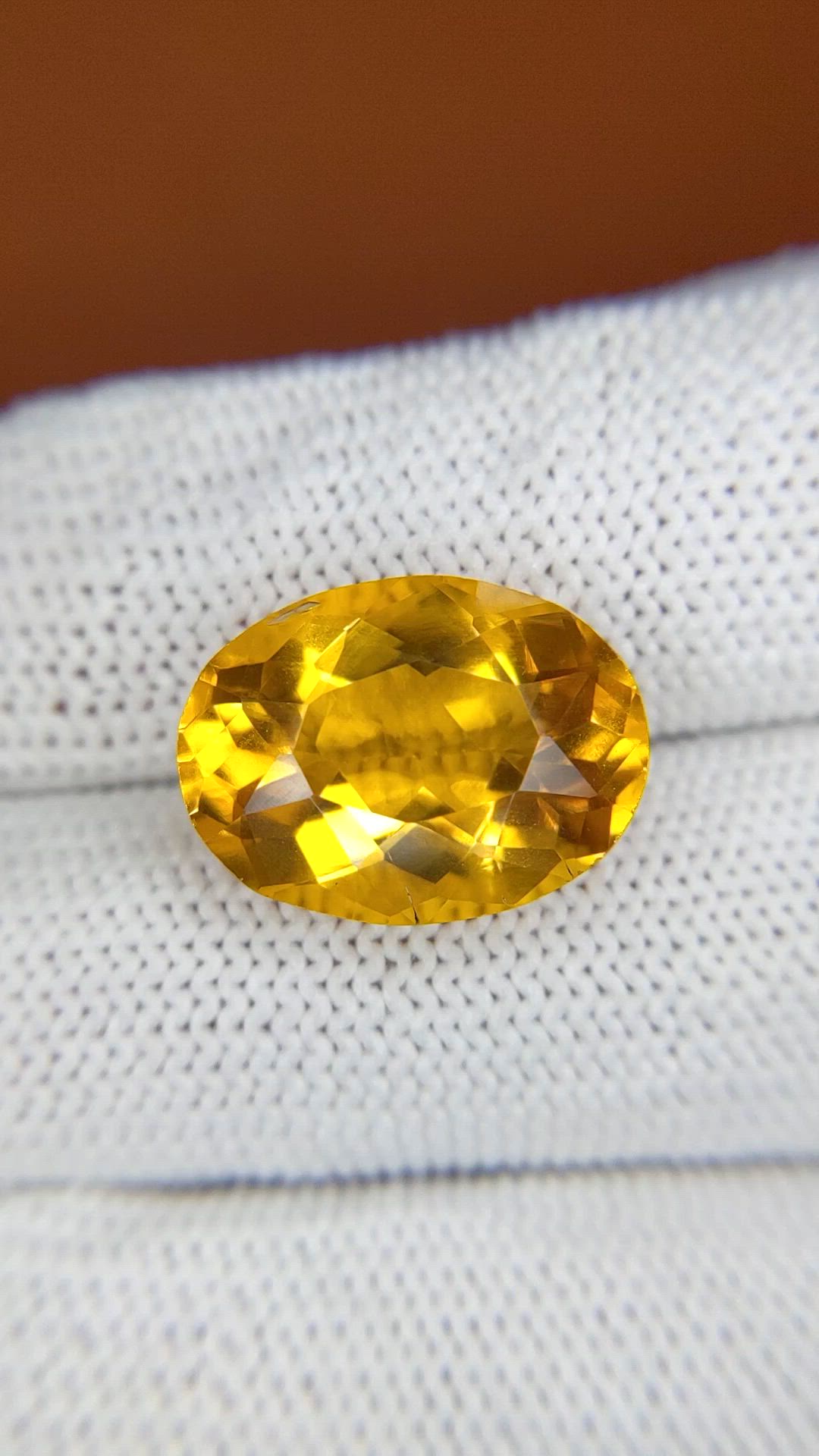 9.40 Ct. Yellow Citrine from Brazil Size Video