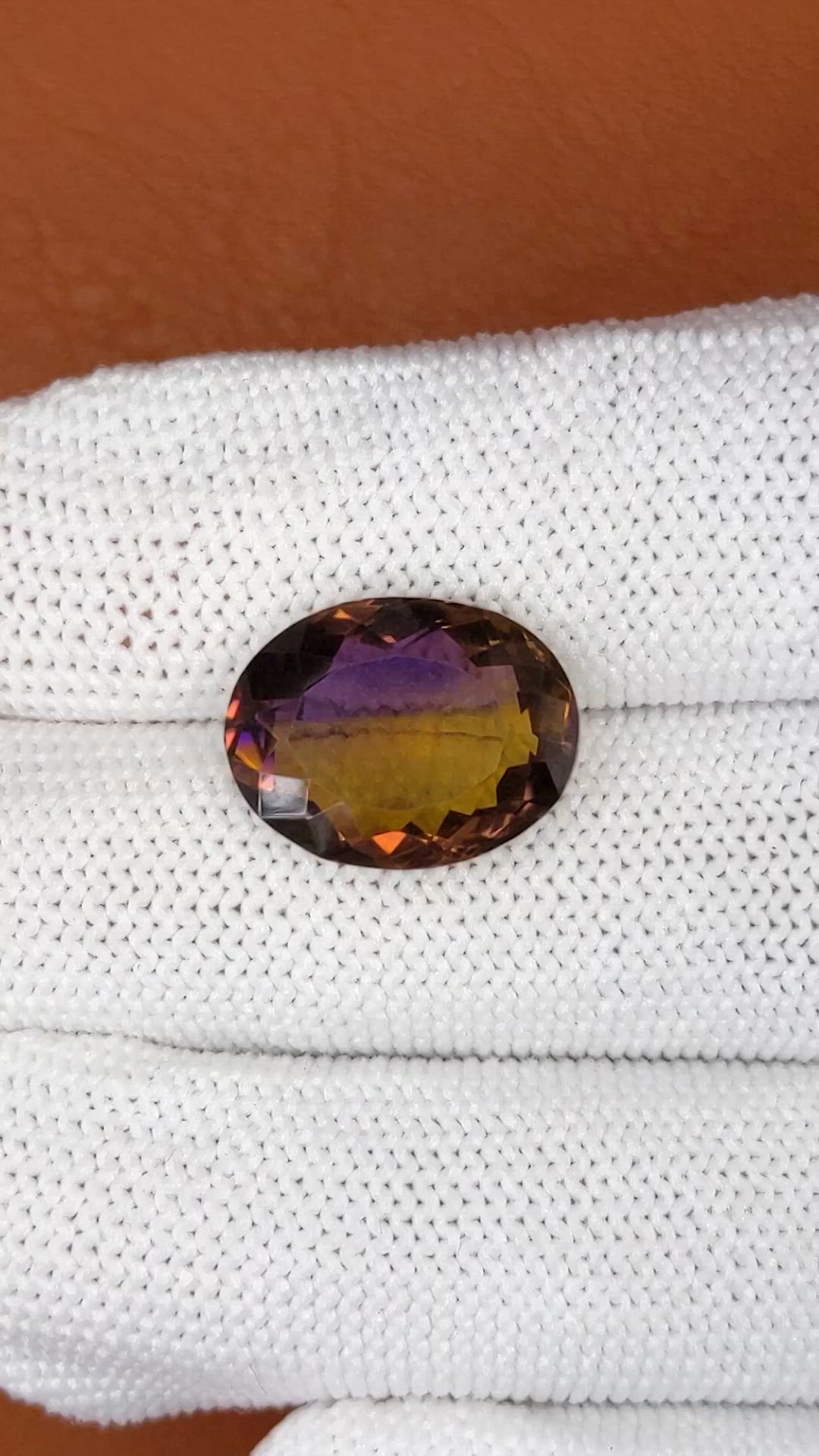 9.05 Ct. Bi Color Ametrine from Brazil Size Video
