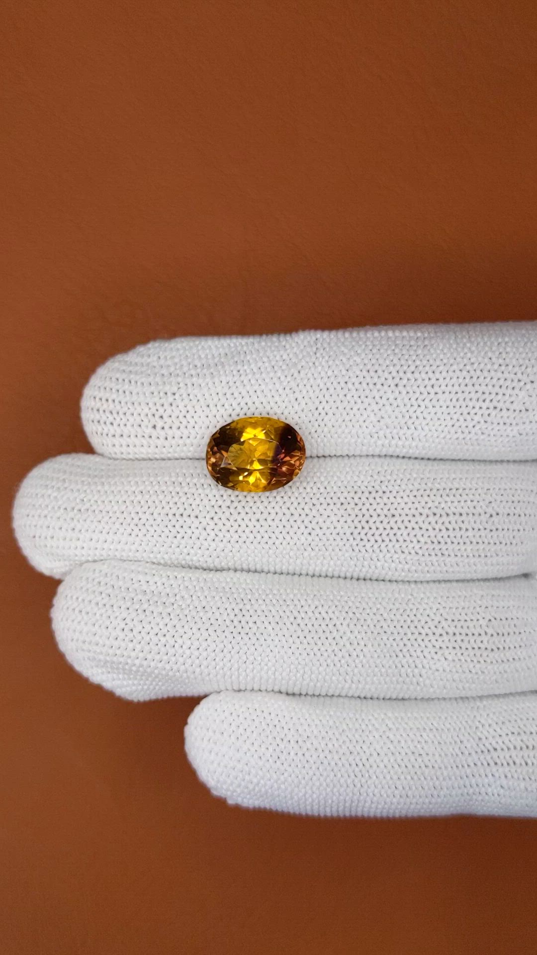 5.68 Ct. Bi Color Ametrine from Brazil Size Video