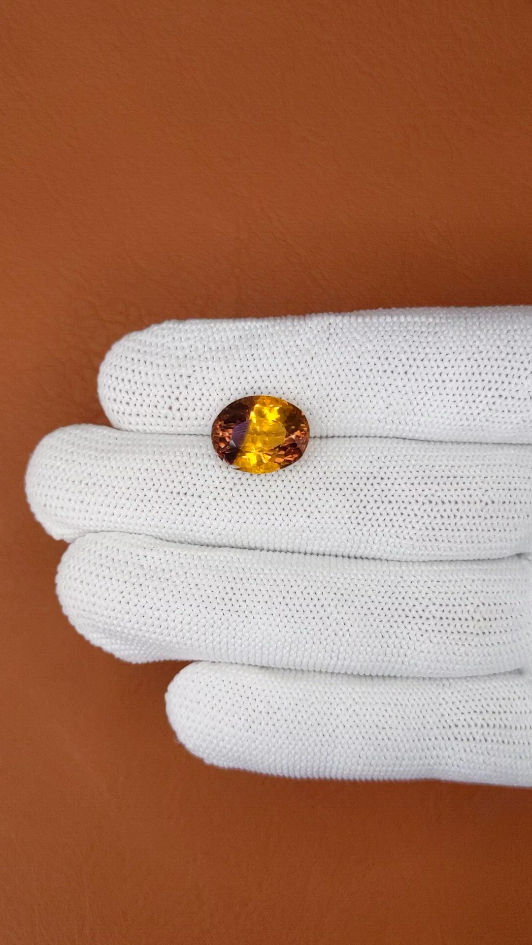 6.38 Ct. Bi Color Ametrine from Brazil Size Video