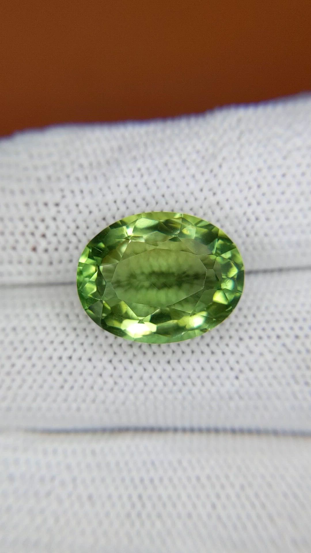 10.45 Ct. Green Prasiolite from Brazil Size Video