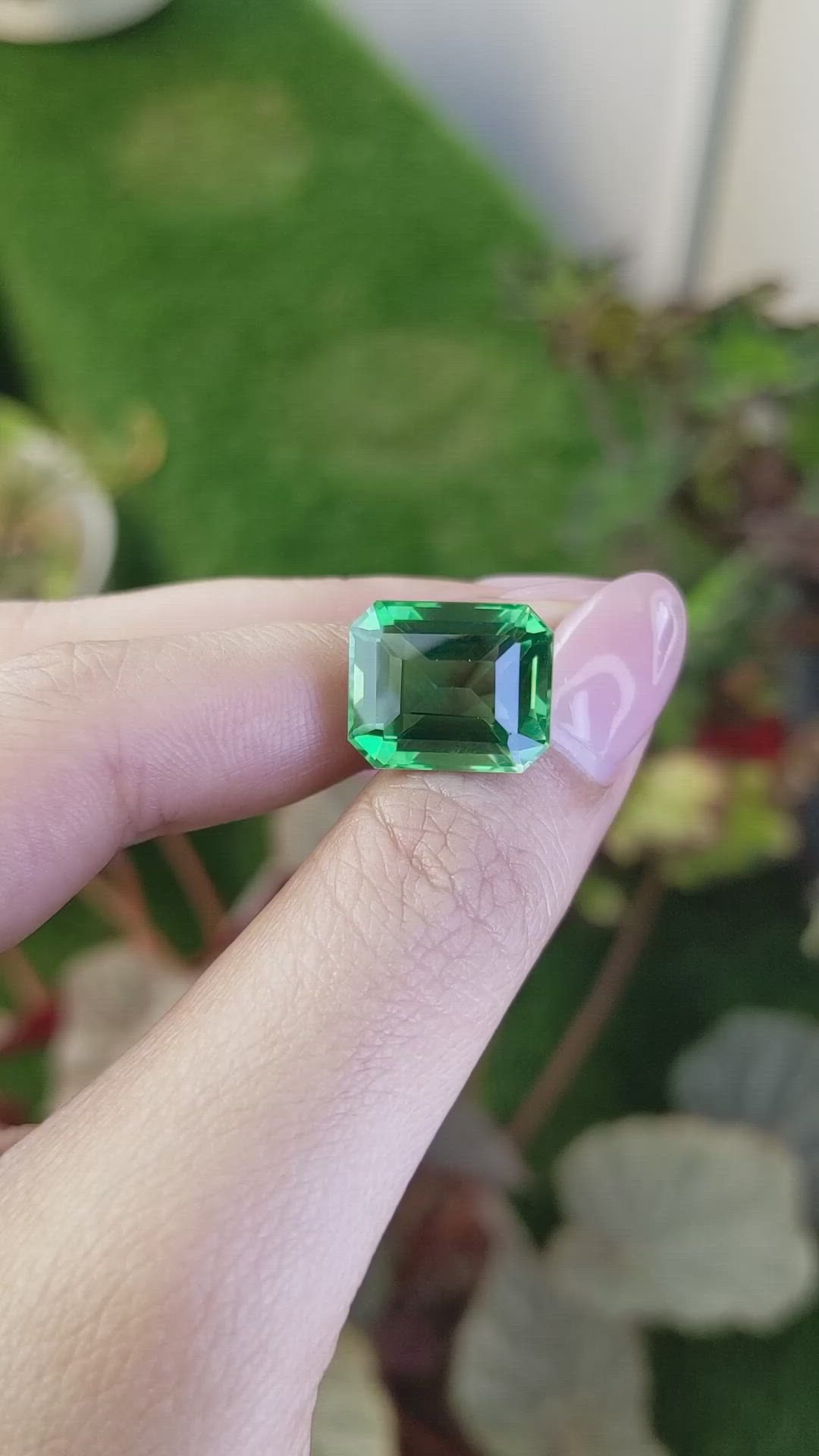 11.12 Ct. Green Prasiolite from Brazil Size Video
