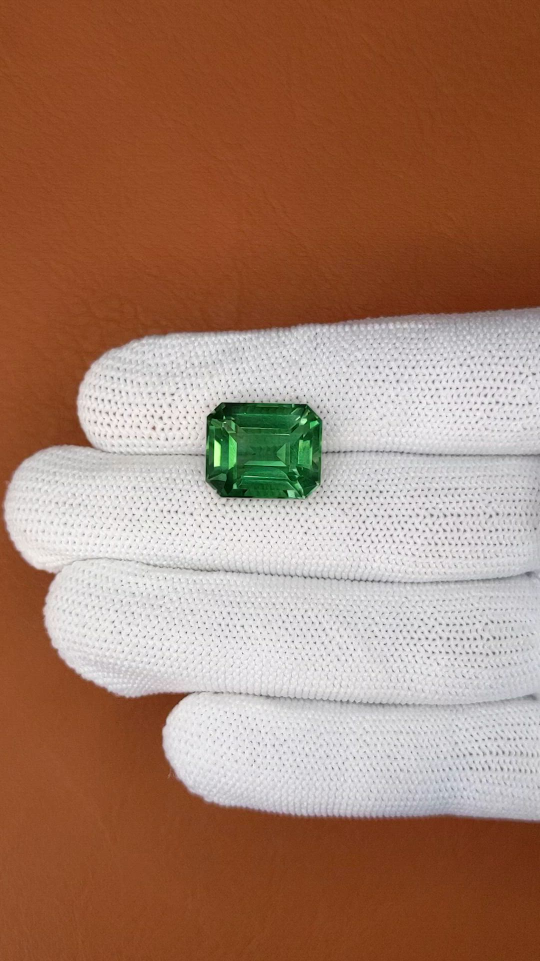 11.12 Ct. Green Prasiolite from Brazil Size Video