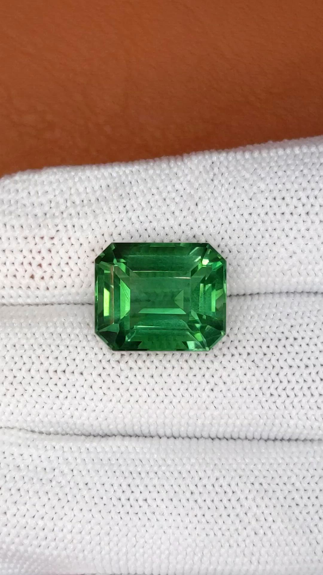11.12 Ct. Green Prasiolite from Brazil Size Video