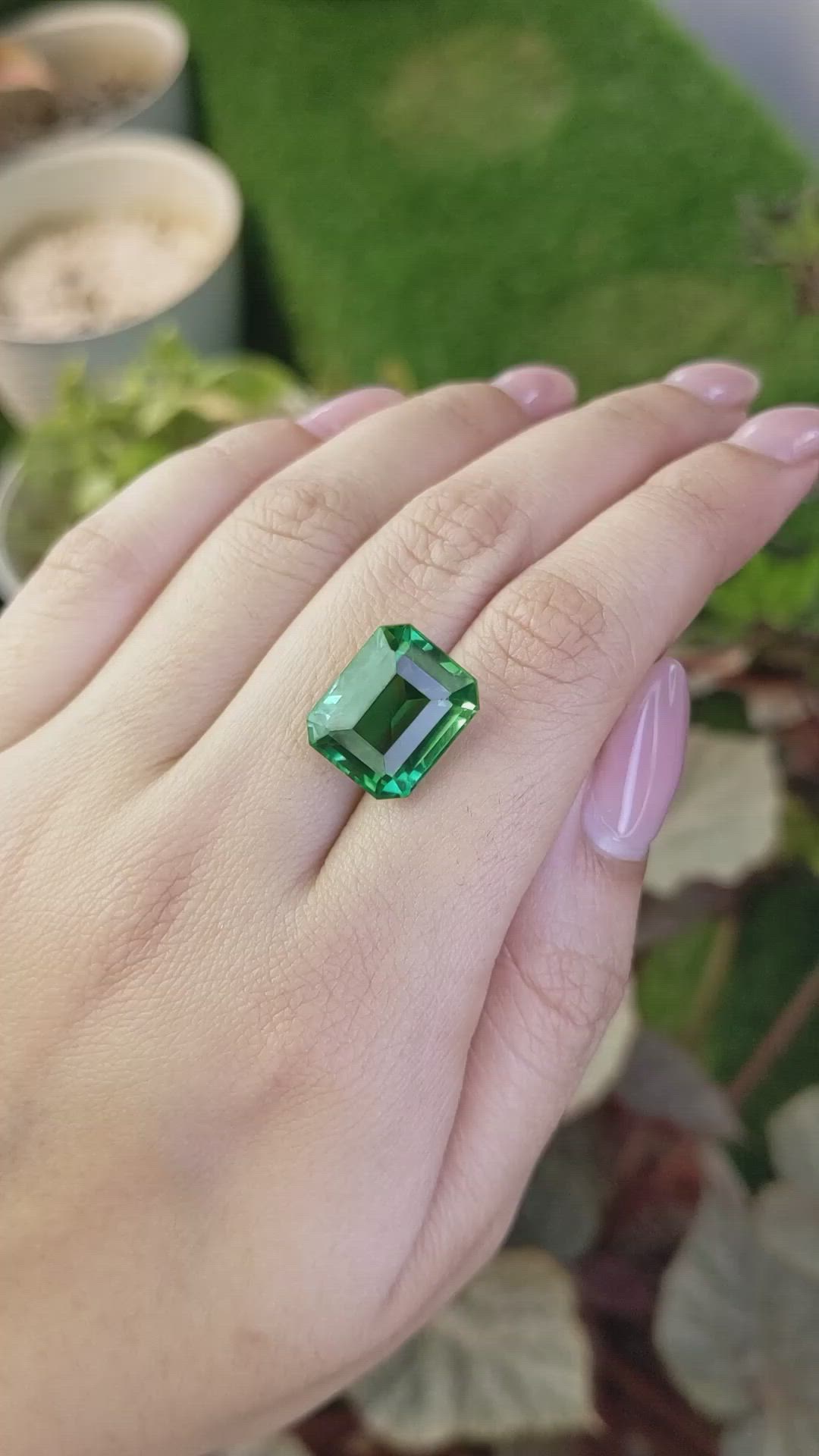 11.12 Ct. Green Prasiolite from Brazil Size Video