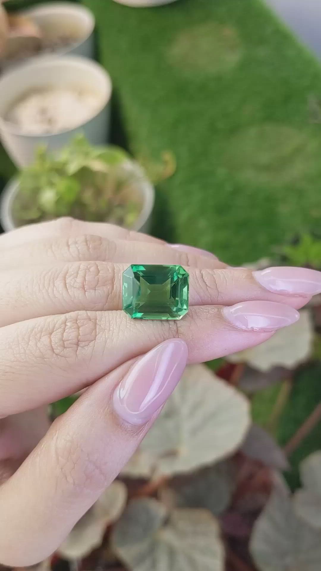 11.12 Ct. Green Prasiolite from Brazil Size Video