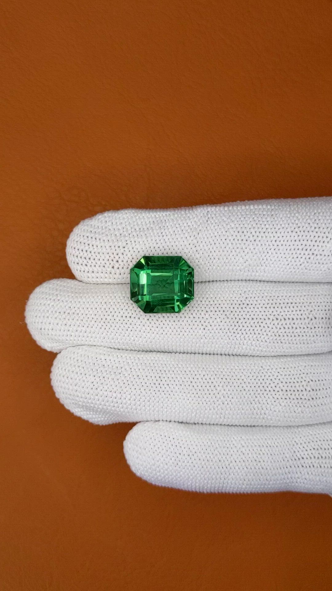 10.92 Ct. Bluish Green Prasiolite from Brazil Size Video
