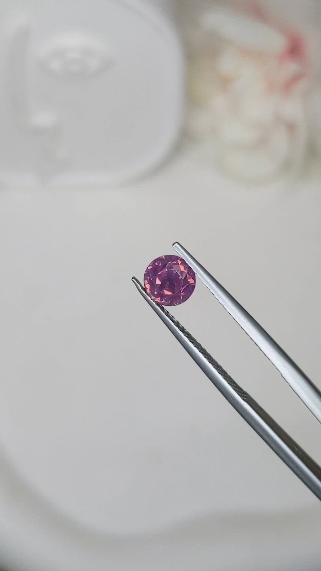 1.31 Ct. Pinkish Purple Spinel from Ceylon (Sri Lanka) Size Video
