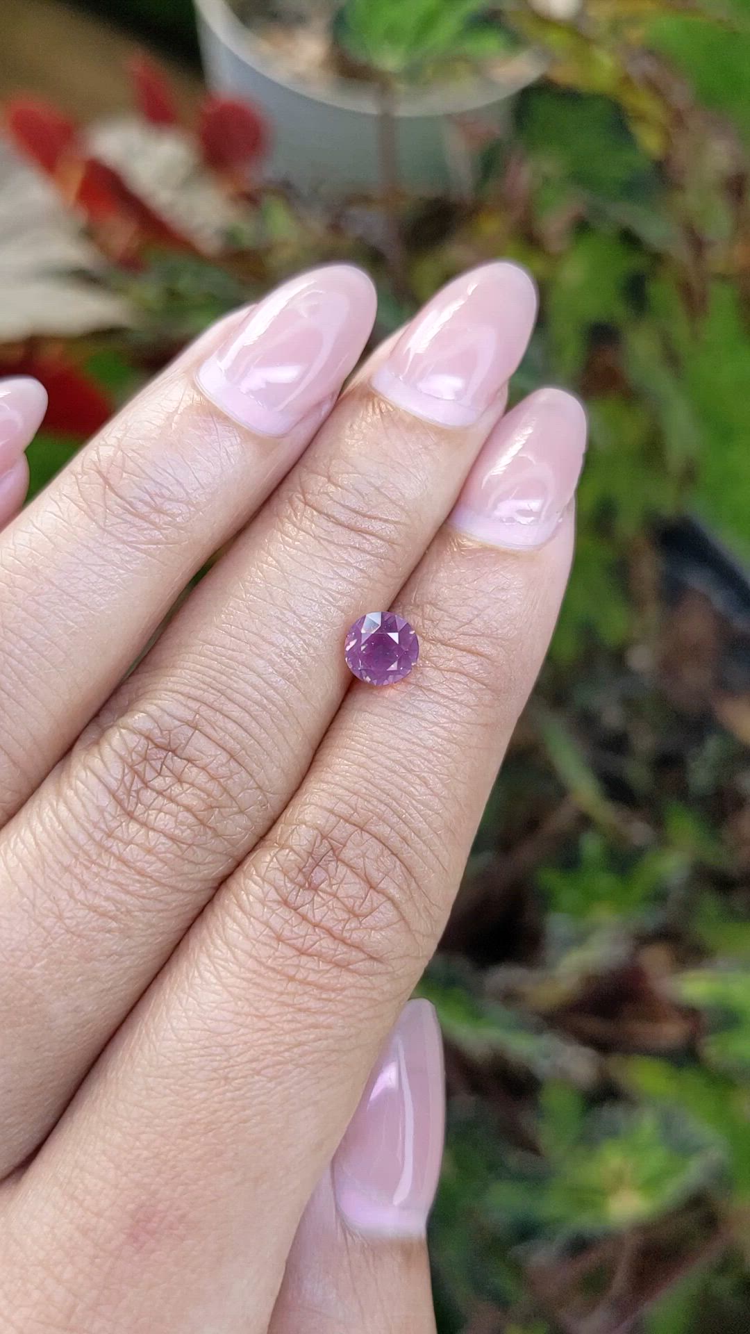 1.31 Ct. Pinkish Purple Spinel from Ceylon (Sri Lanka) Size Video