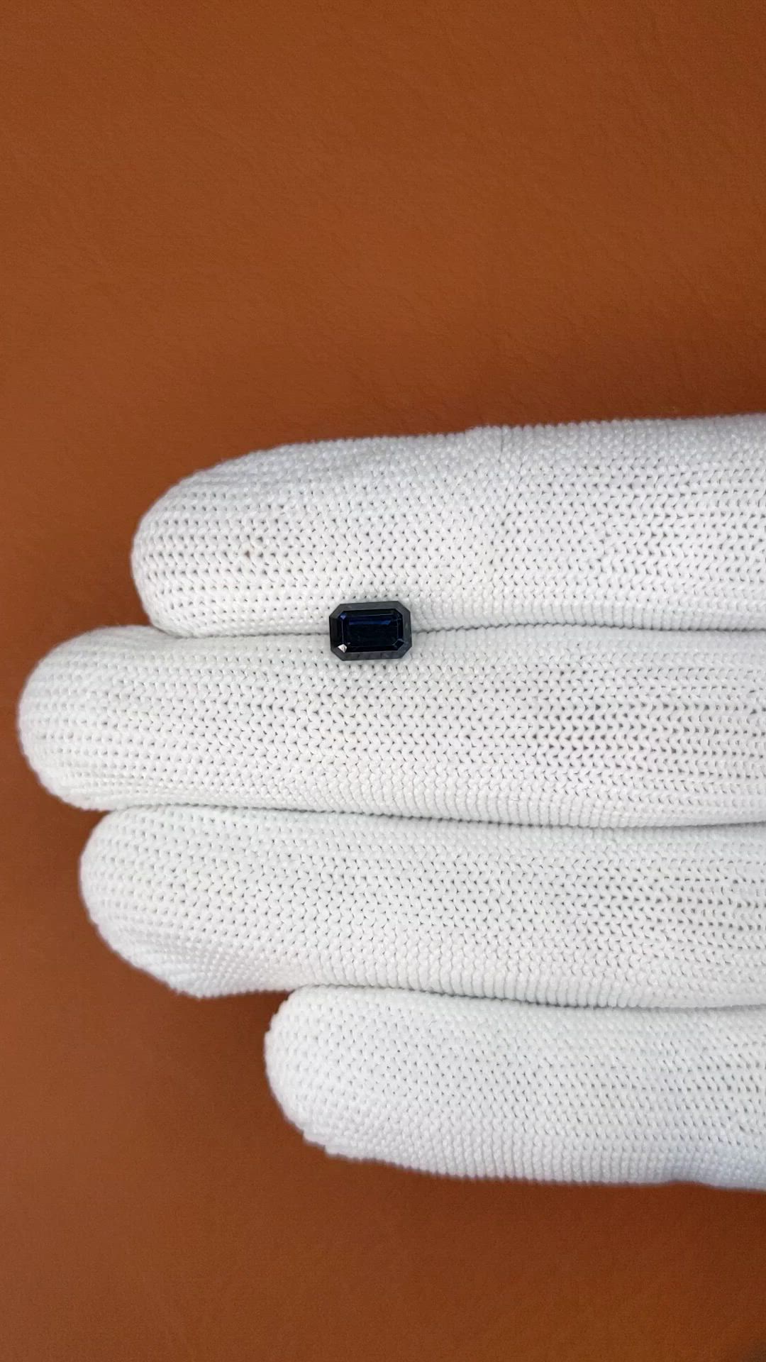 1.70 Ct. Blue Spinel from Ceylon (Sri Lanka) Size Video