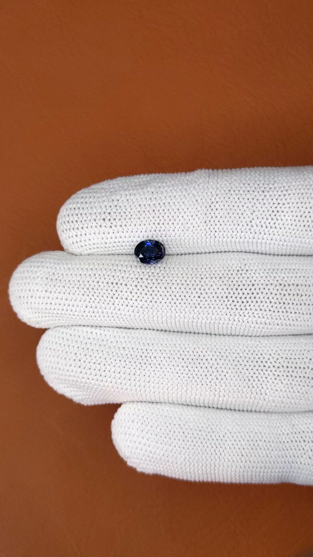1.10 Ct. Blue Spinel from Ceylon (Sri Lanka) Size Video