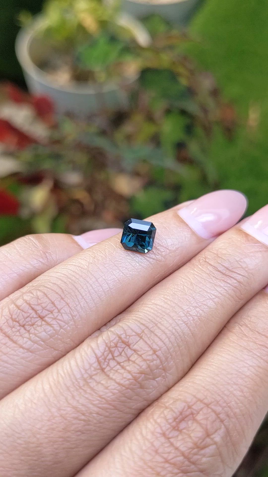 1.52 Ct. Greenish Blue Spinel from Ceylon (Sri Lanka) Size Video