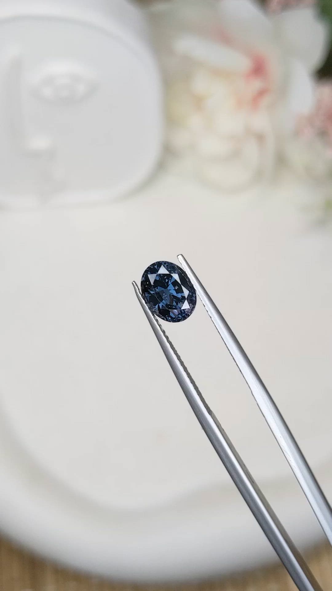2.08 Ct. Purplish Blue Spinel from Ceylon (Sri Lanka) Size Video