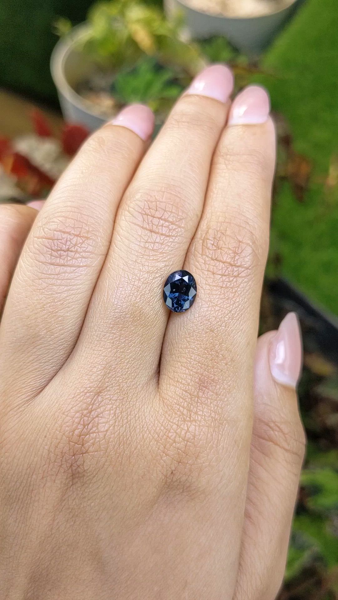 2.08 Ct. Purplish Blue Spinel from Ceylon (Sri Lanka) Size Video