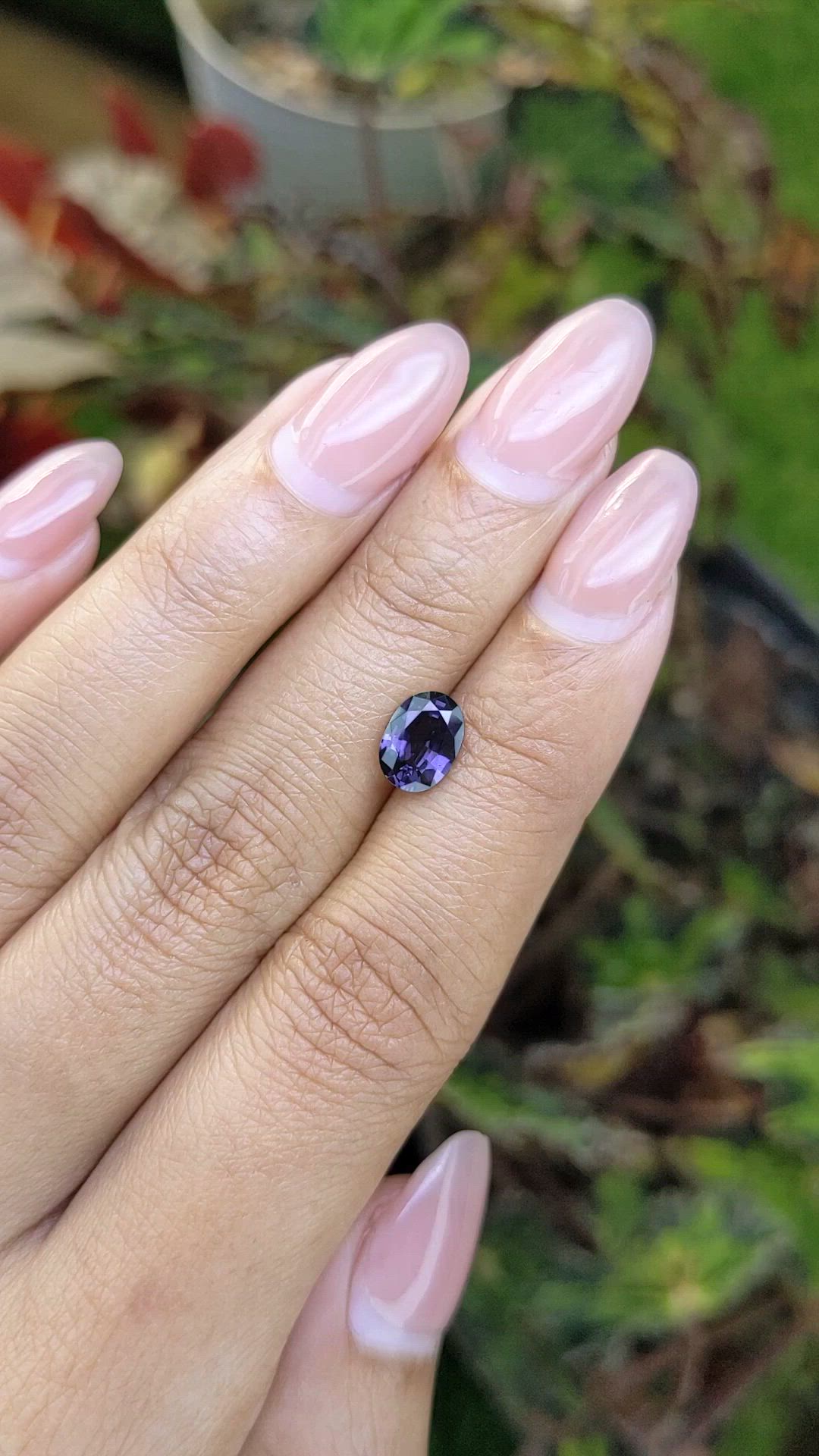 1.32 Ct. Purple Spinel from Ceylon (Sri Lanka) Size Video
