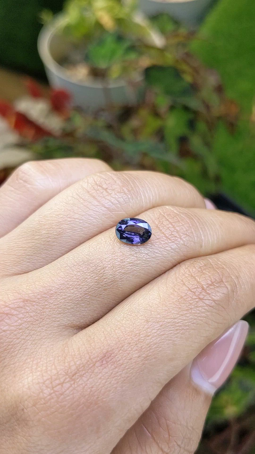 1.32 Ct. Purple Spinel from Ceylon (Sri Lanka) Size Video