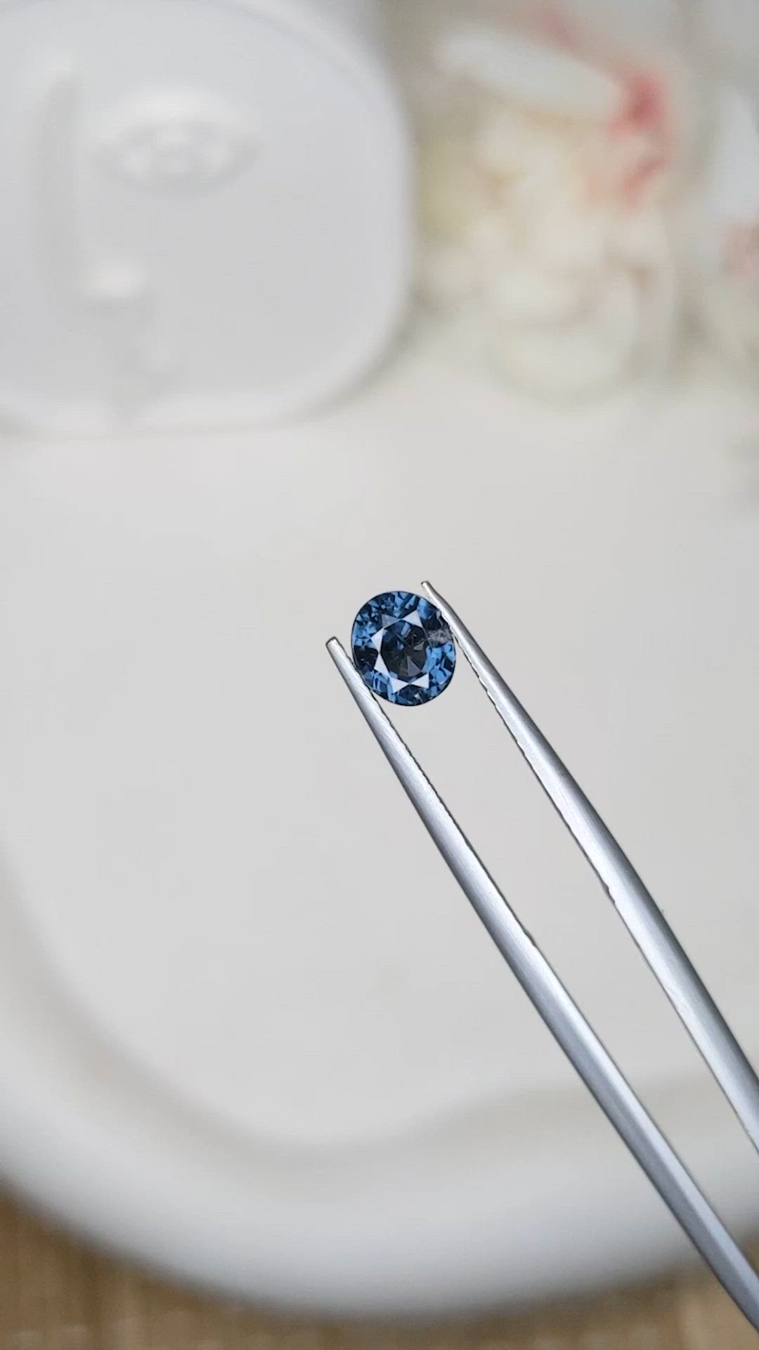 1.06 Ct. Blue Spinel from Ceylon (Sri Lanka) Size Video