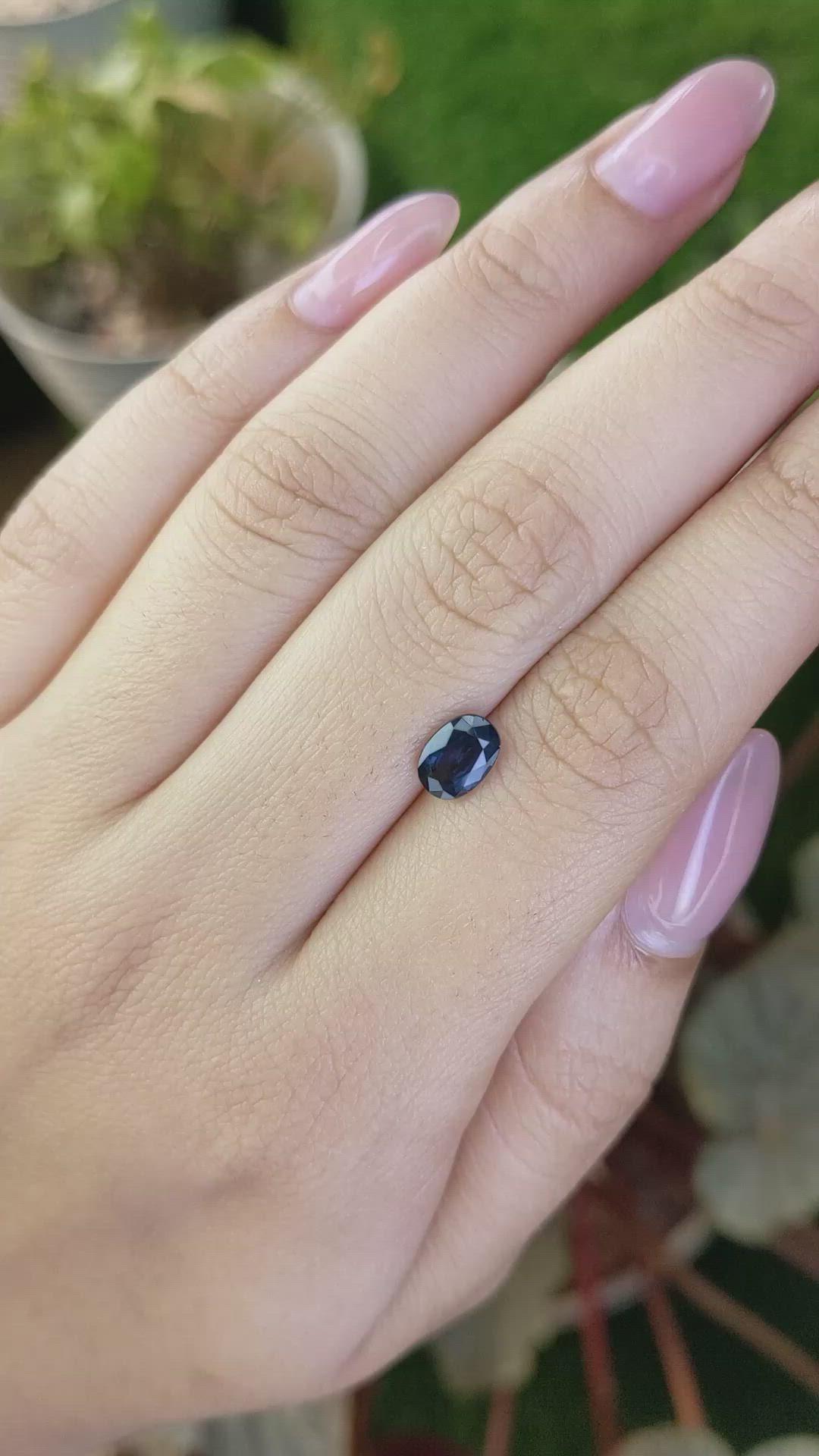 1.02 Ct. Blue Spinel from Ceylon (Sri Lanka) Size Video
