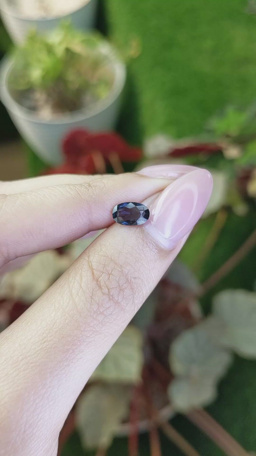 0.90 Ct. Bluish Purple Spinel from Ceylon (Sri Lanka) Size Video