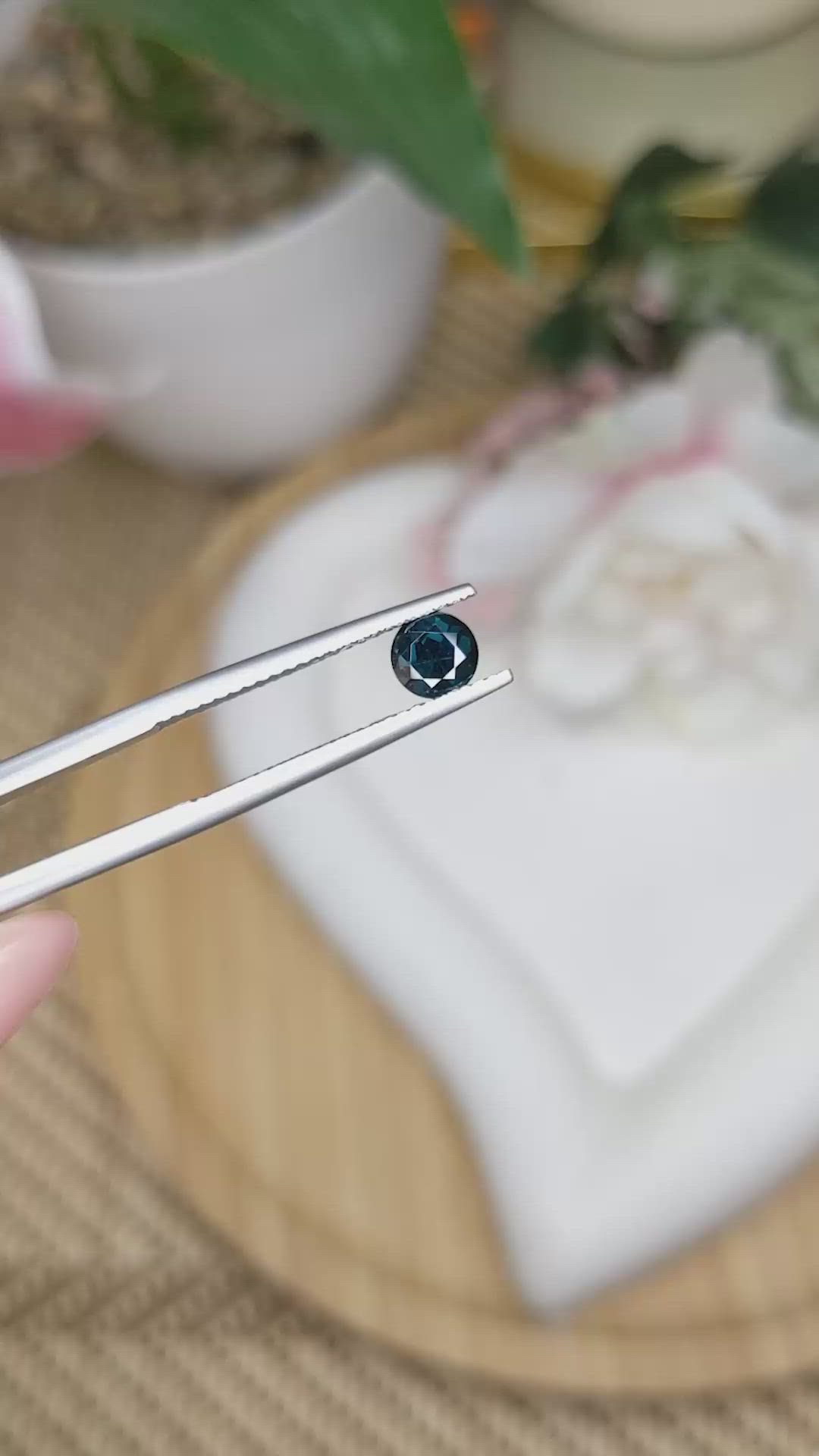 0.74 Ct. Greenish Blue Spinel from Ceylon (Sri Lanka) Size Video