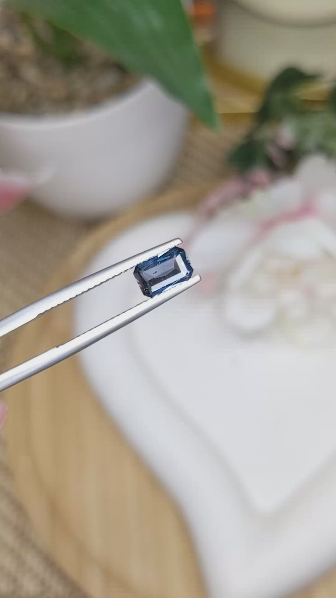 0.73 Ct. Blue Spinel from Ceylon (Sri Lanka) Size Video
