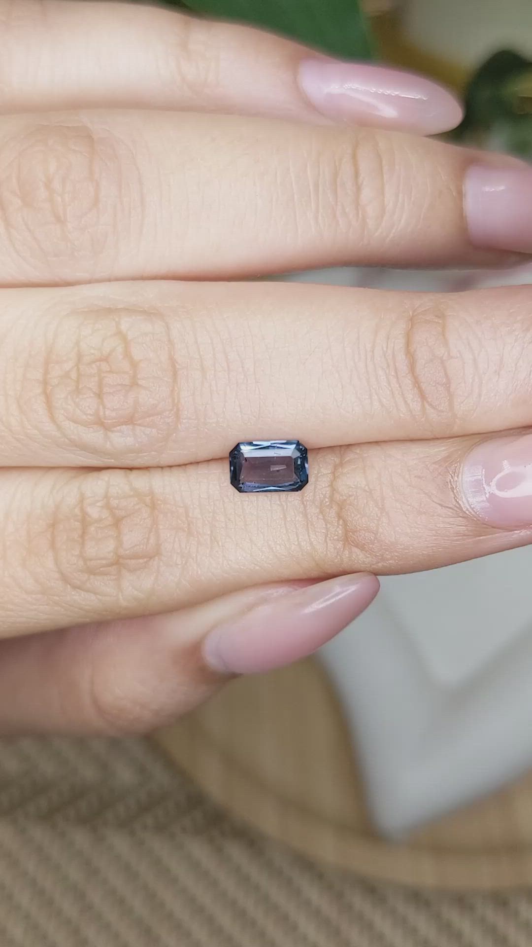 0.73 Ct. Blue Spinel from Ceylon (Sri Lanka) Size Video