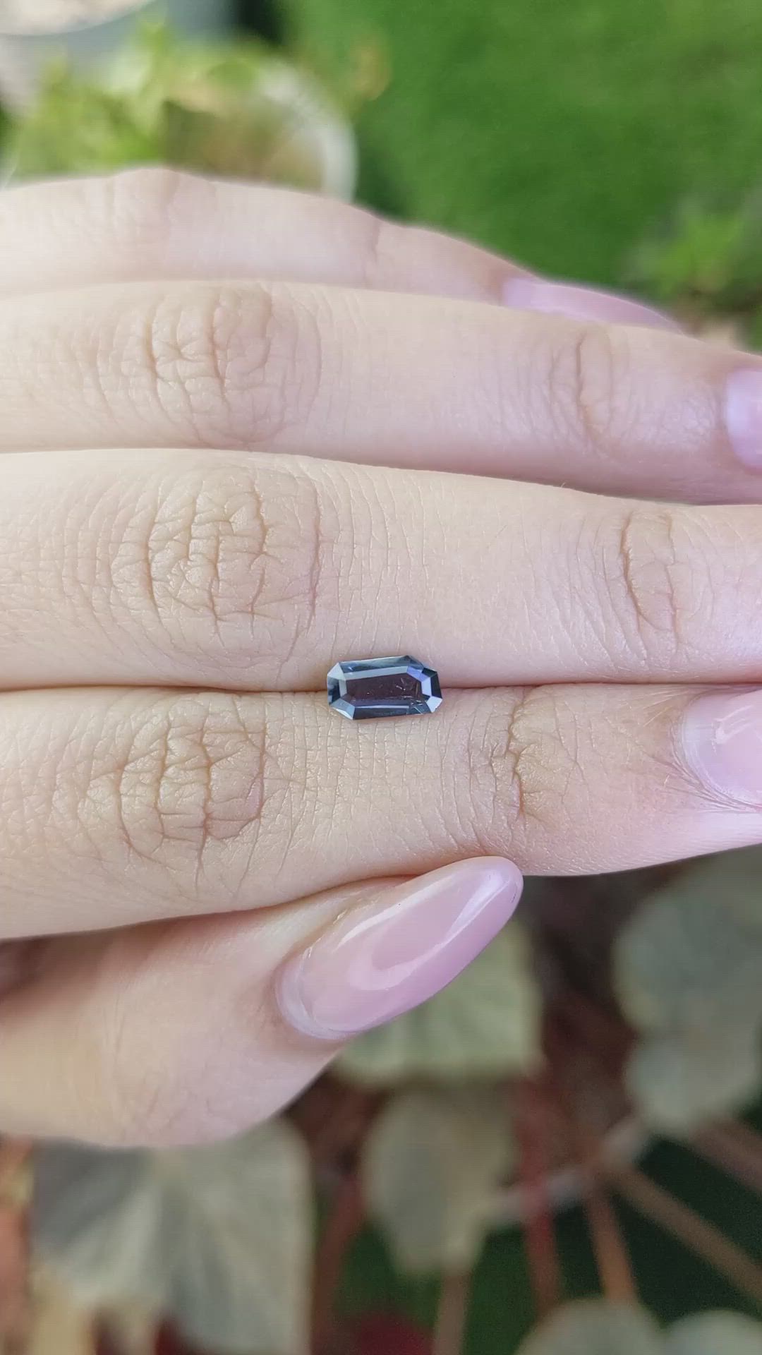 0.70 Ct. Purplish Blue Spinel from Ceylon (Sri Lanka) Size Video