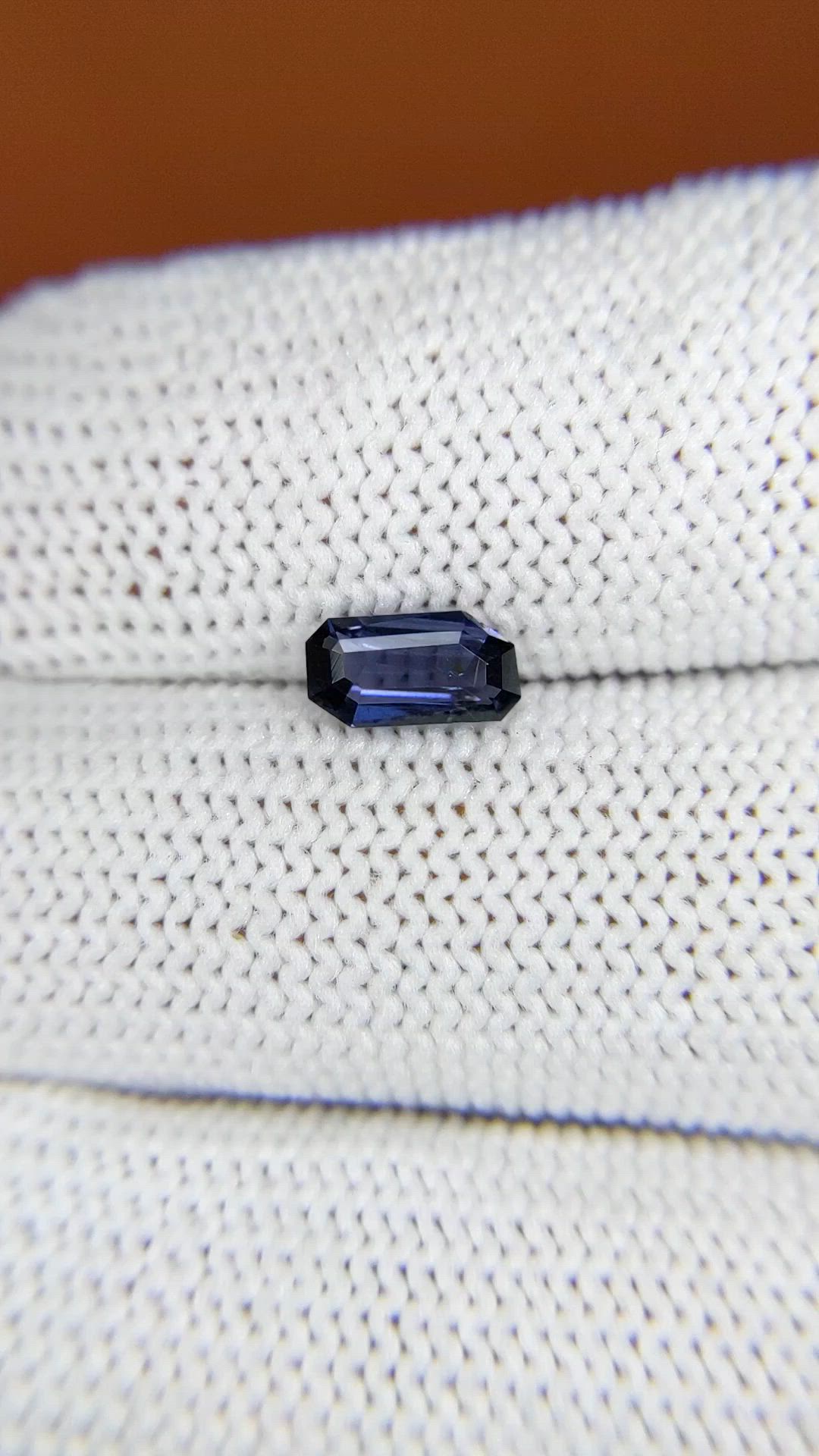 0.70 Ct. Purplish Blue Spinel from Ceylon (Sri Lanka) Size Video