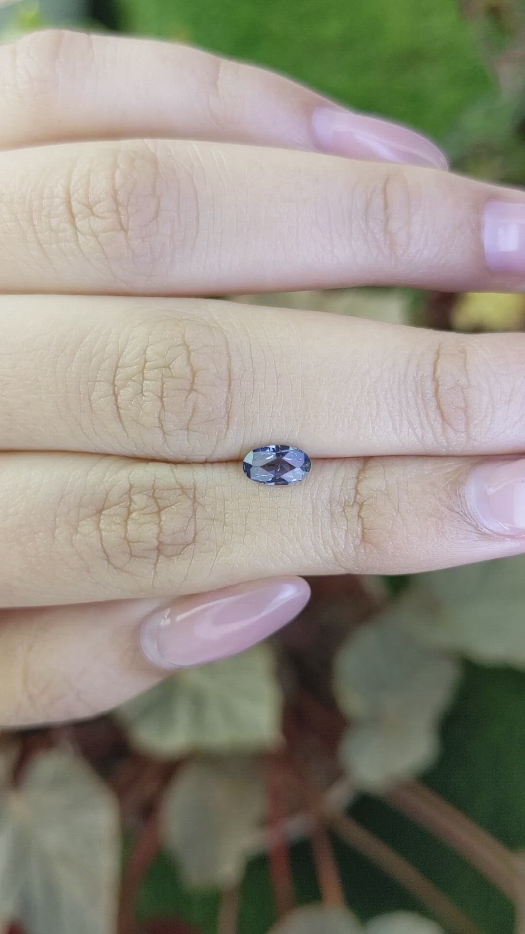 0.57 Ct. Purplish Blue Spinel from Ceylon (Sri Lanka) Size Video
