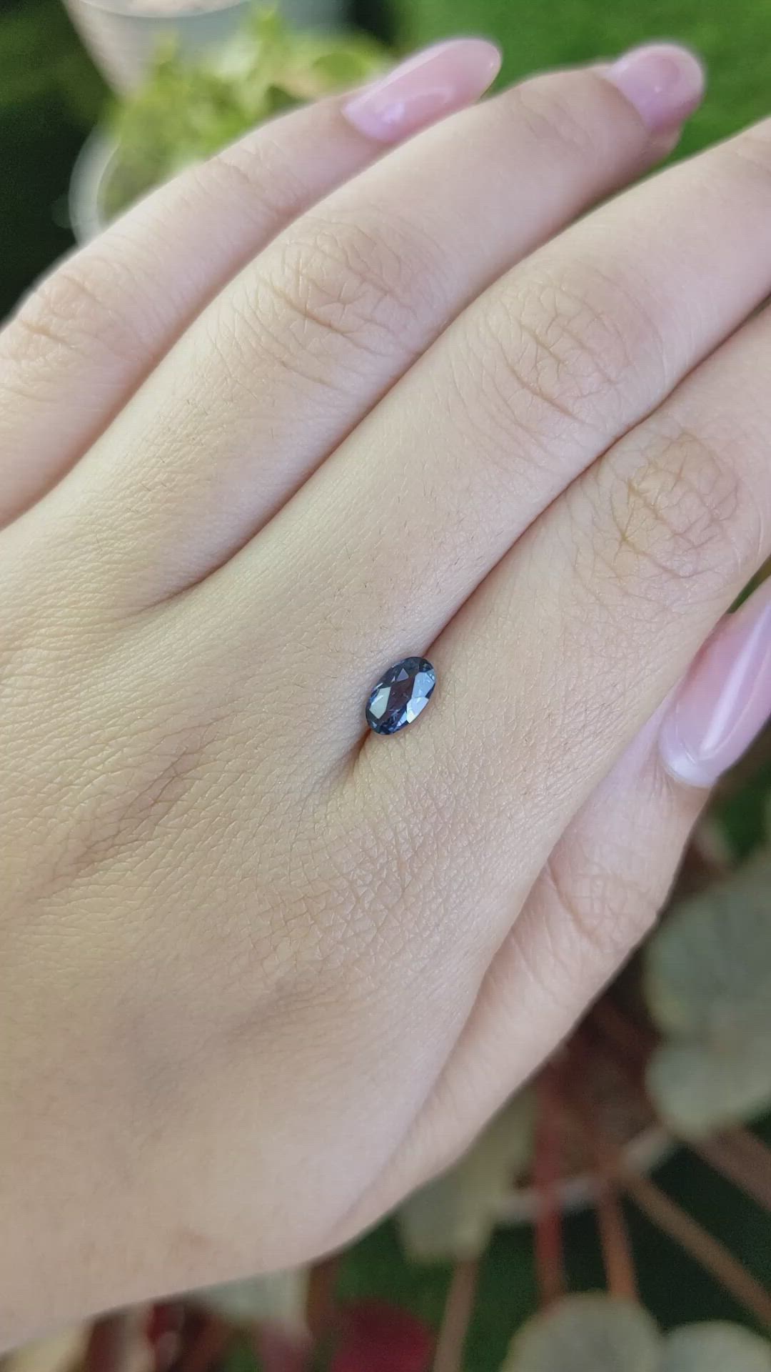 0.57 Ct. Purplish Blue Spinel from Ceylon (Sri Lanka) Size Video
