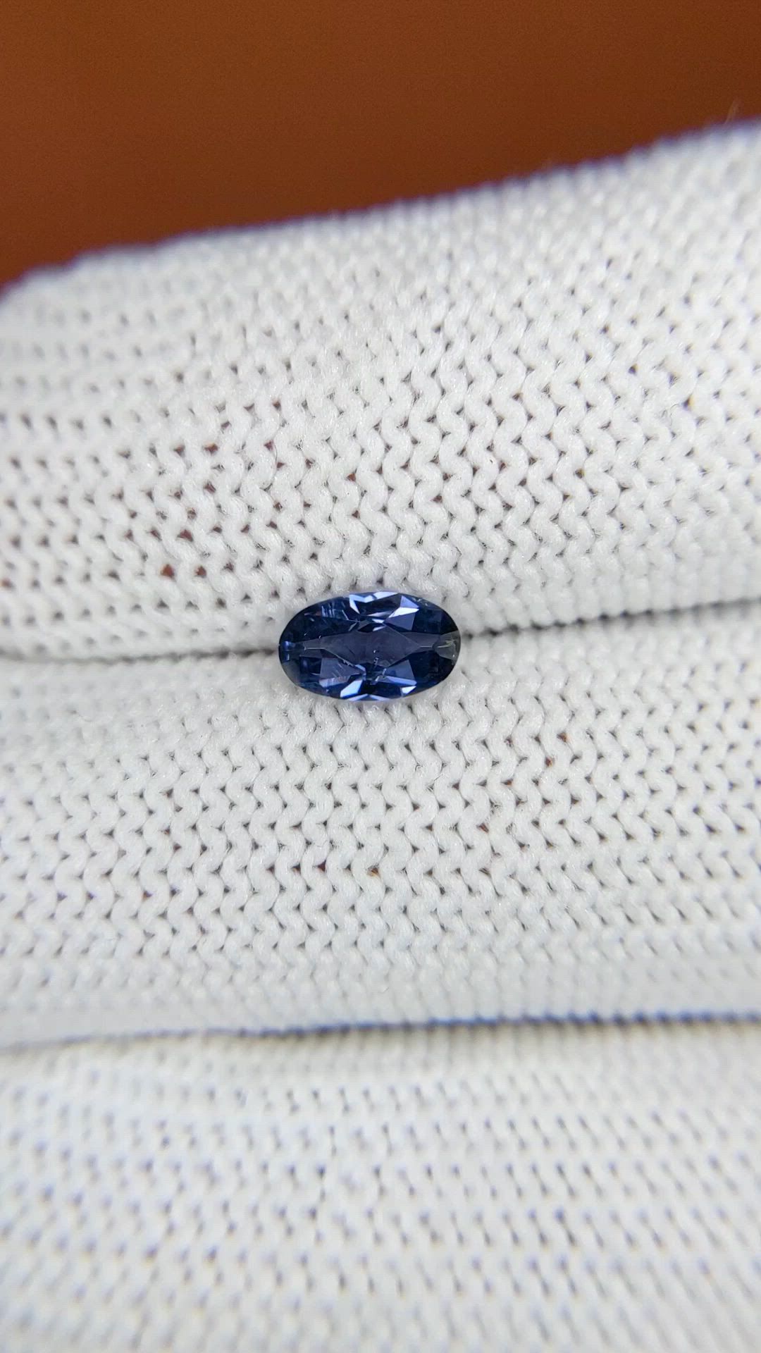0.57 Ct. Purplish Blue Spinel from Ceylon (Sri Lanka) Size Video