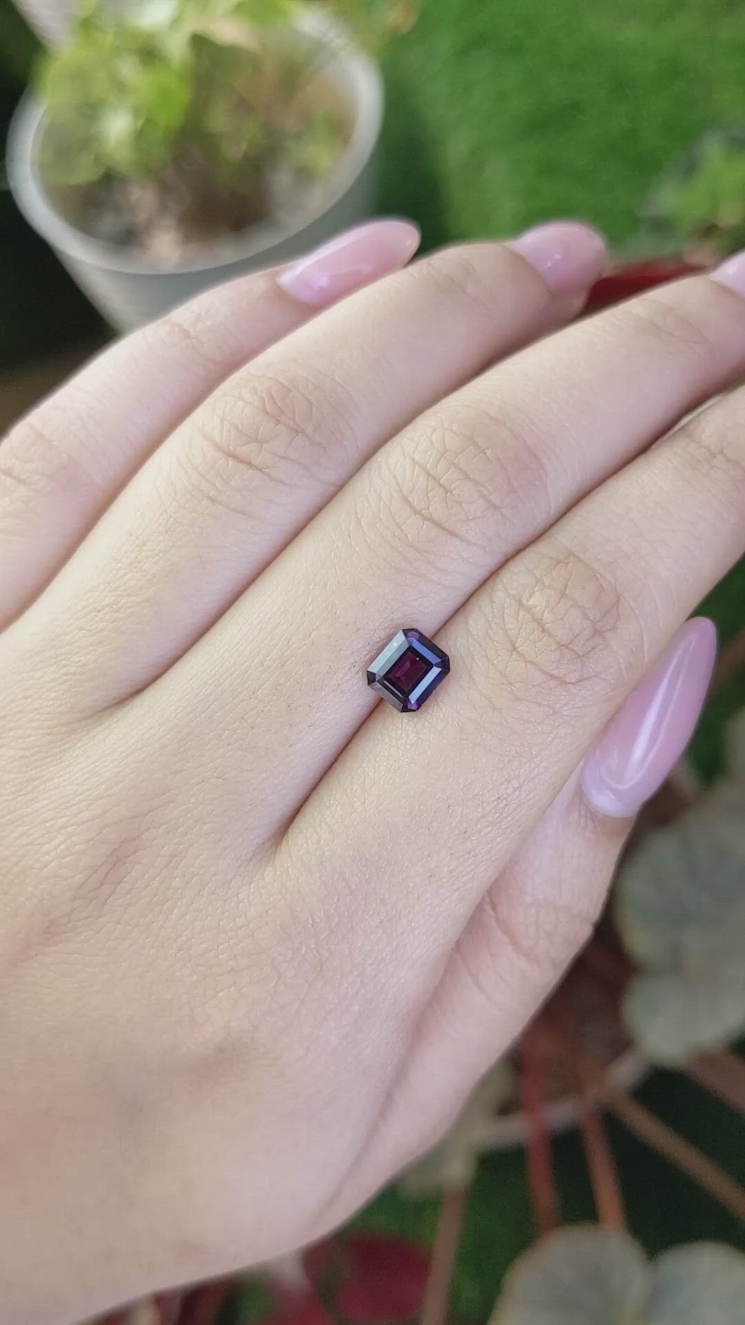 1.38 Ct. Purplish Pink Spinel from Ceylon (Sri Lanka) Size Video