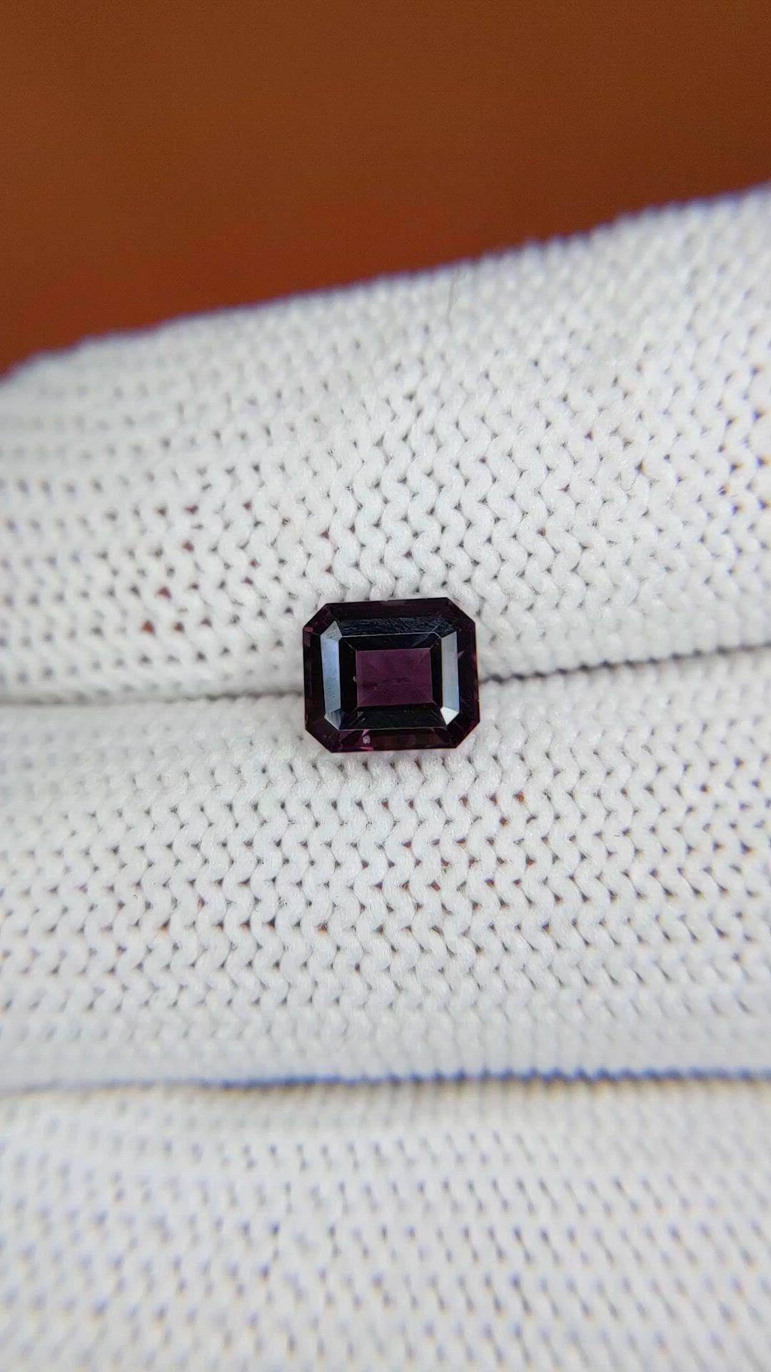 1.38 Ct. Purplish Pink Spinel from Ceylon (Sri Lanka) Size Video