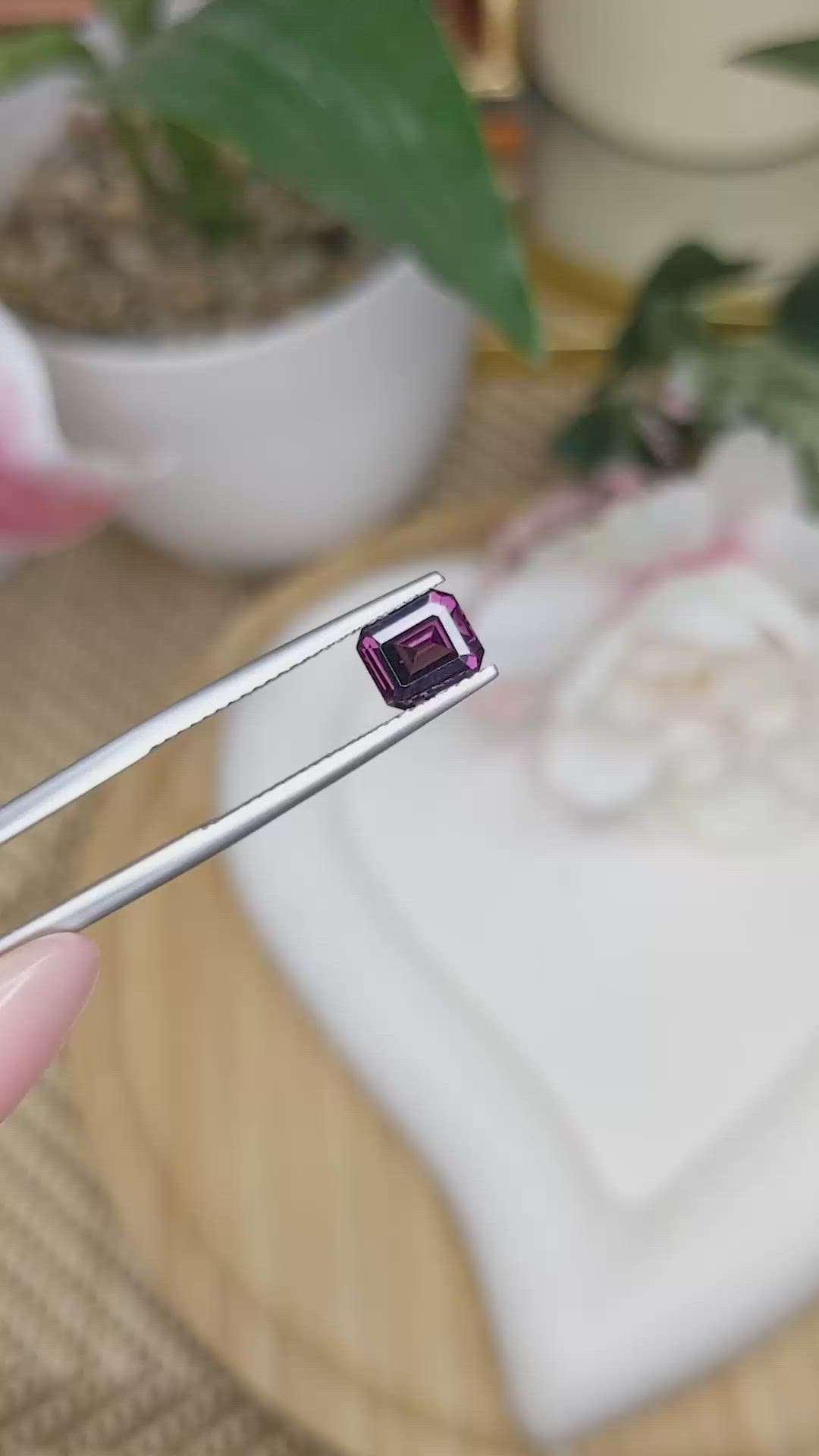 1.38 Ct. Purplish Pink Spinel from Ceylon (Sri Lanka) Size Video