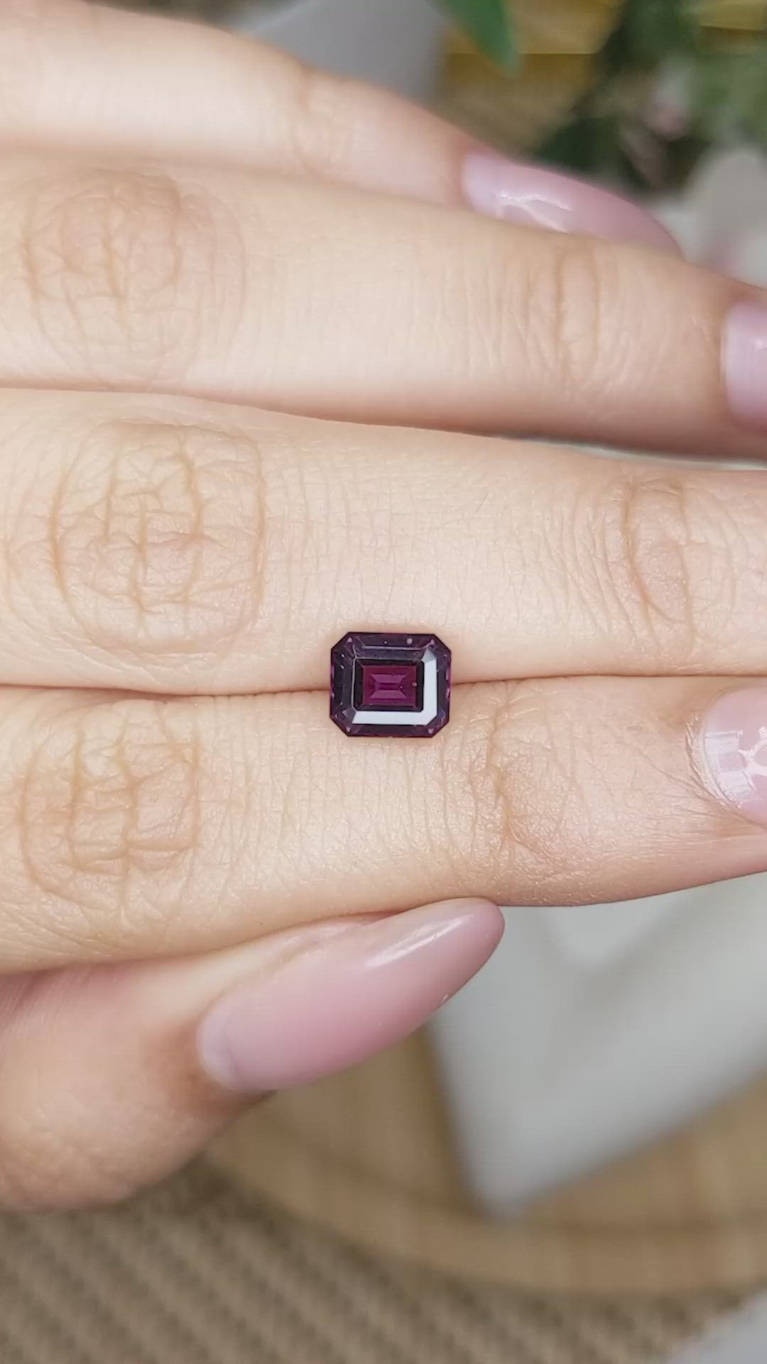 1.38 Ct. Purplish Pink Spinel from Ceylon (Sri Lanka) Size Video