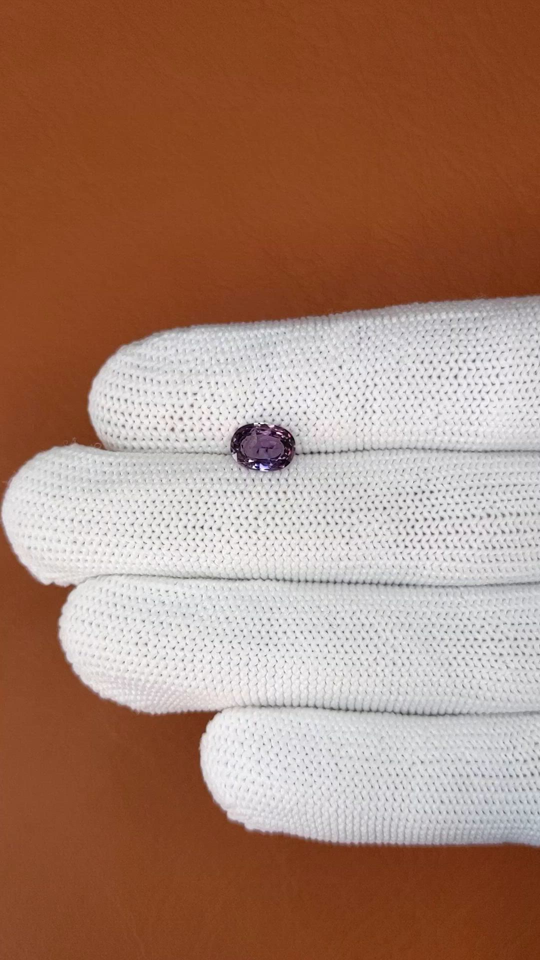 1.17 Ct. Purplish Pink Spinel from Ceylon (Sri Lanka) Size Video