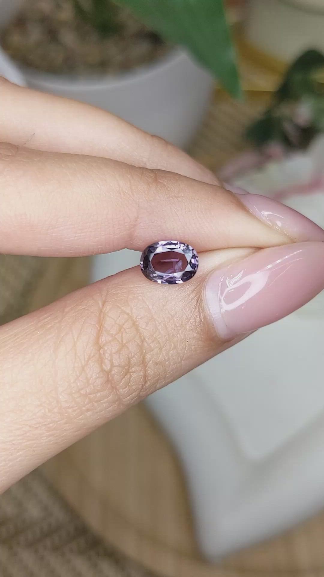 1.17 Ct. Purplish Pink Spinel from Ceylon (Sri Lanka) Size Video