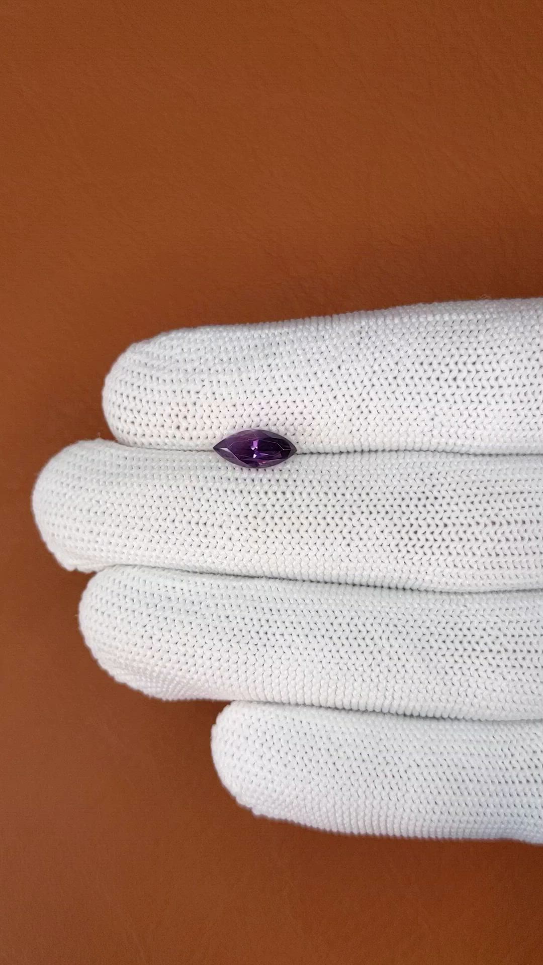 1.32 Ct. Pinkish Purple Spinel from Ceylon (Sri Lanka) Size Video