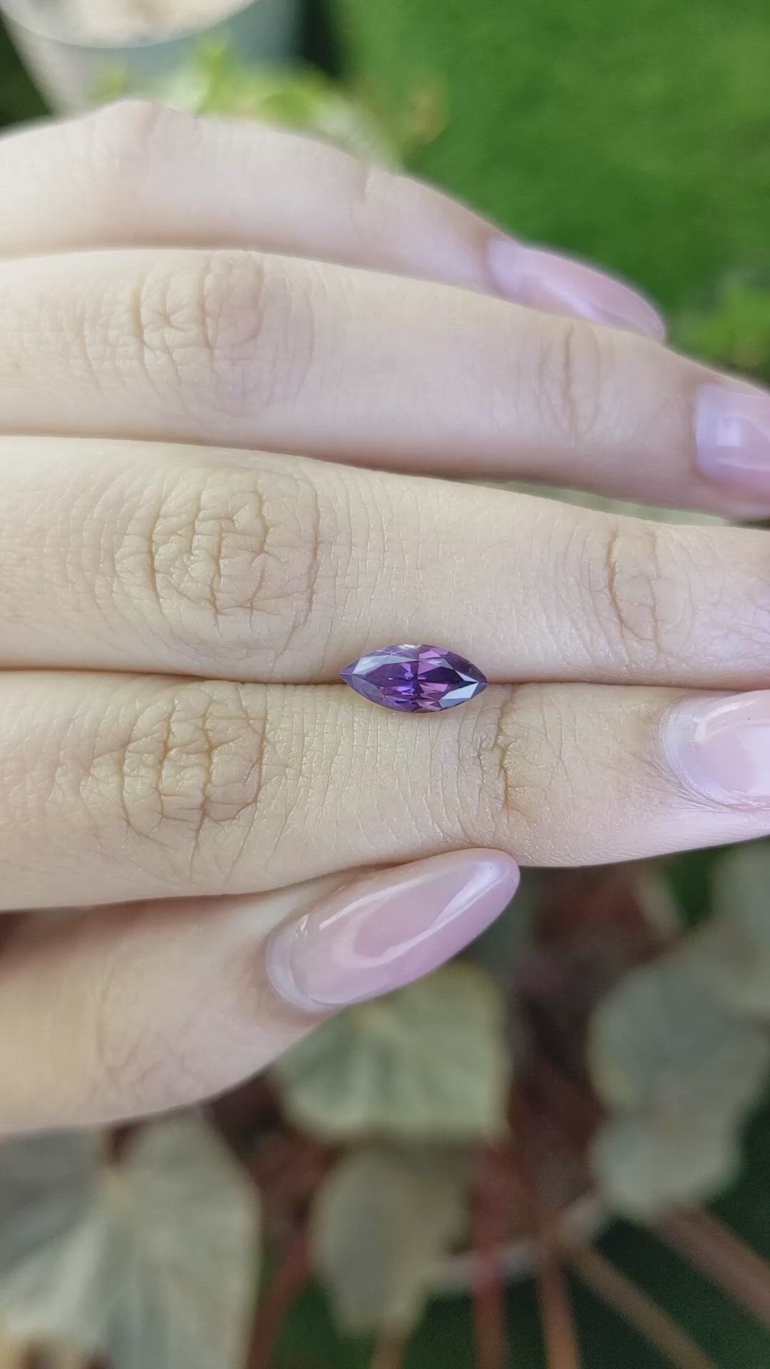 1.32 Ct. Pinkish Purple Spinel from Ceylon (Sri Lanka) Size Video