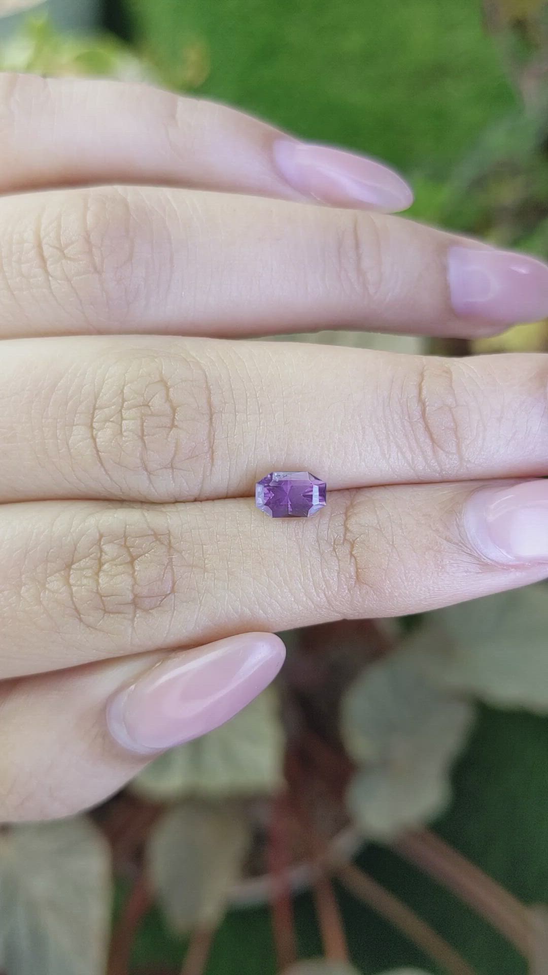 0.85 Ct. Purple Spinel from Ceylon (Sri Lanka) Size Video
