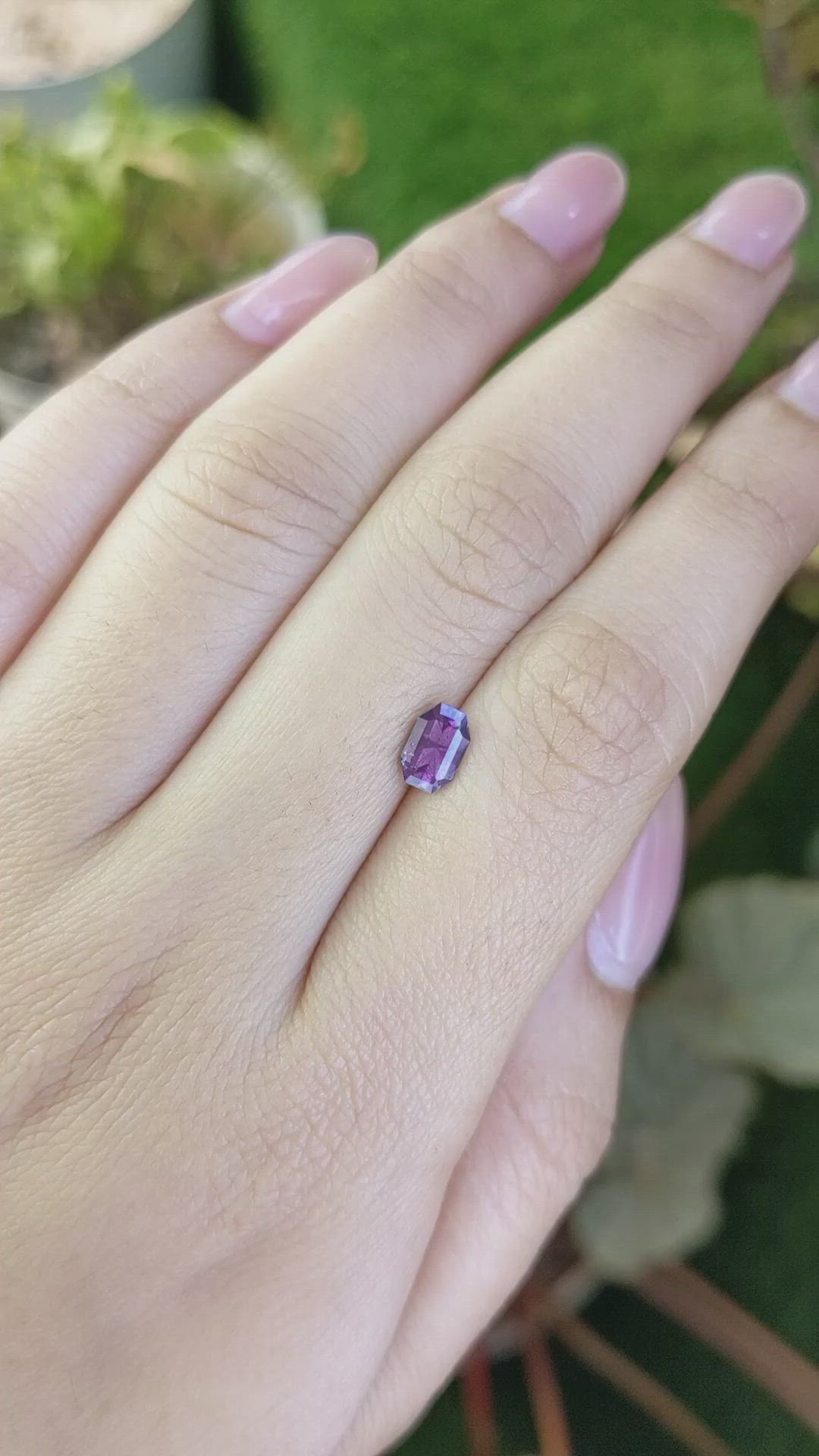 0.85 Ct. Purple Spinel from Ceylon (Sri Lanka) Size Video