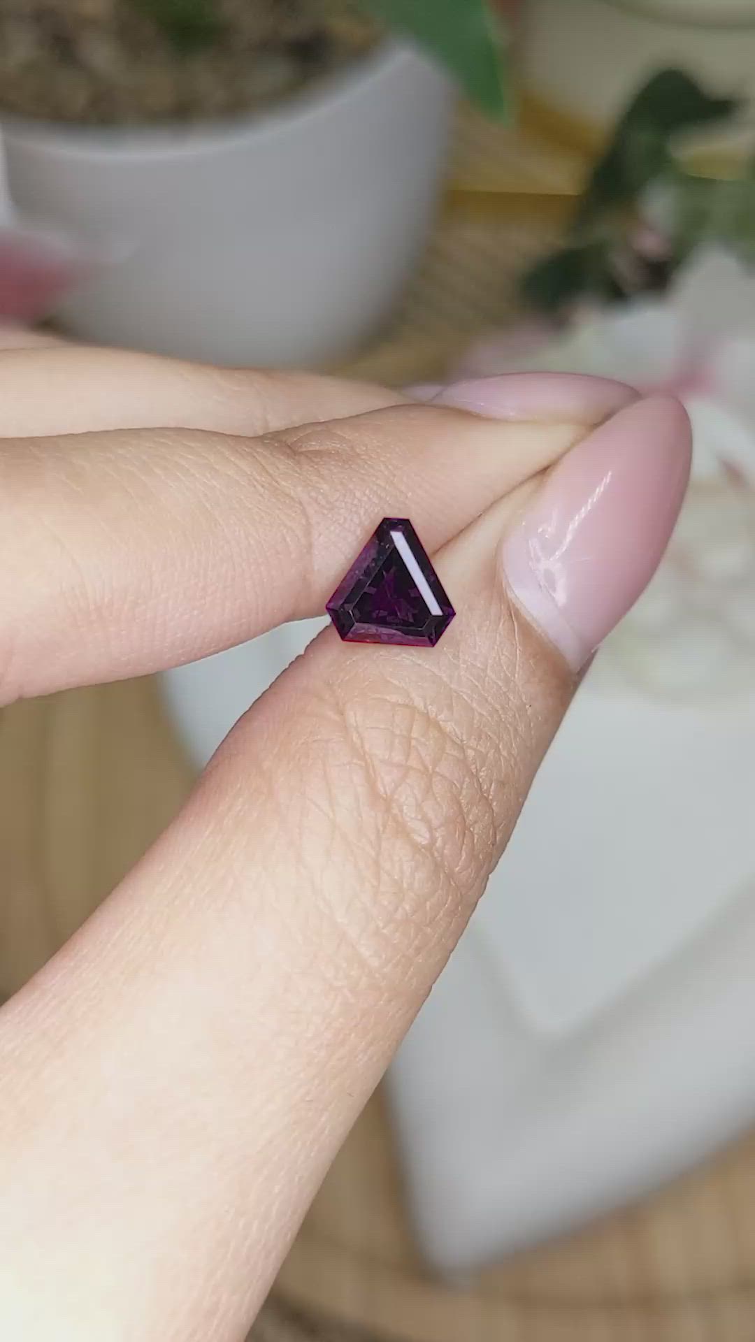 1.33 Ct. Purple Spinel from Ceylon (Sri Lanka) Size Video