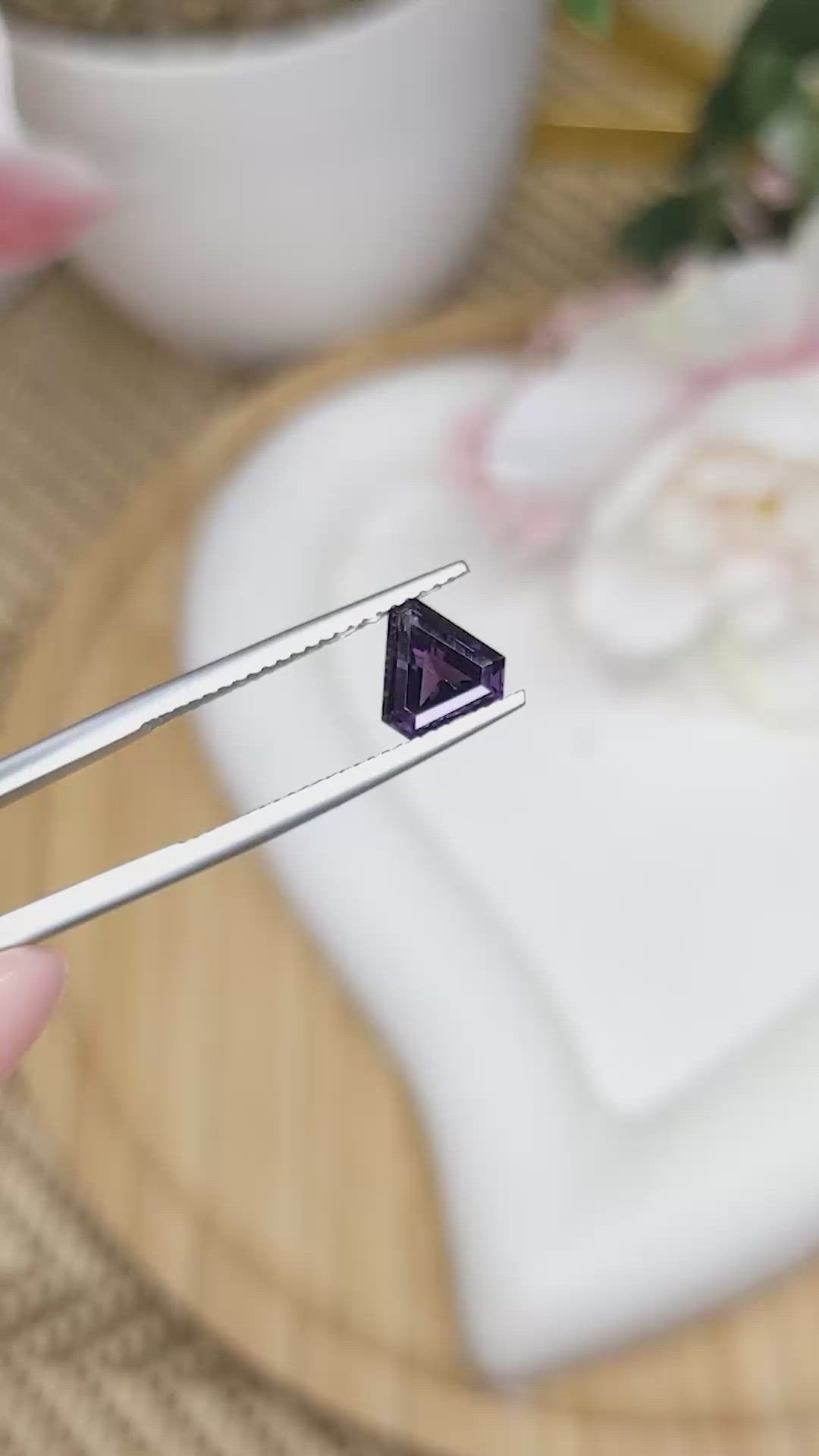 1.33 Ct. Purple Spinel from Ceylon (Sri Lanka) Size Video