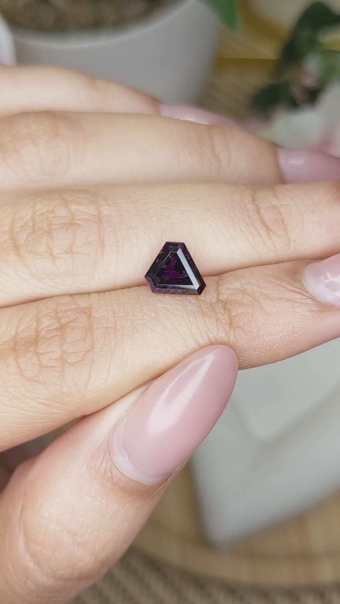 1.33 Ct. Purple Spinel from Ceylon (Sri Lanka) Size Video